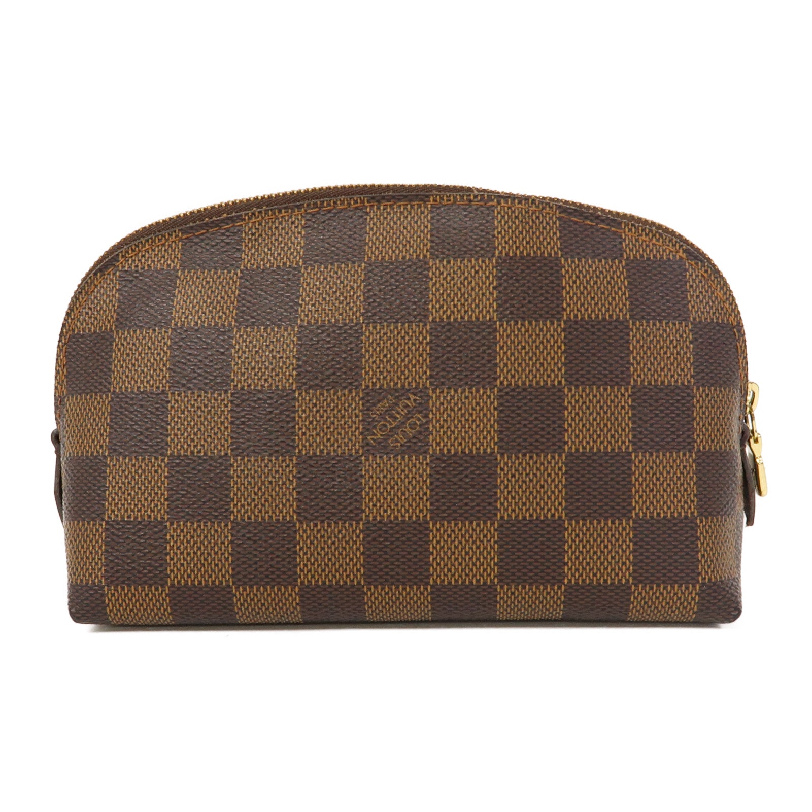 LOUIS VUITTON 【激減優惠】Damier Ebene Cosmetic Pouch PM金扣手拿包啡色
