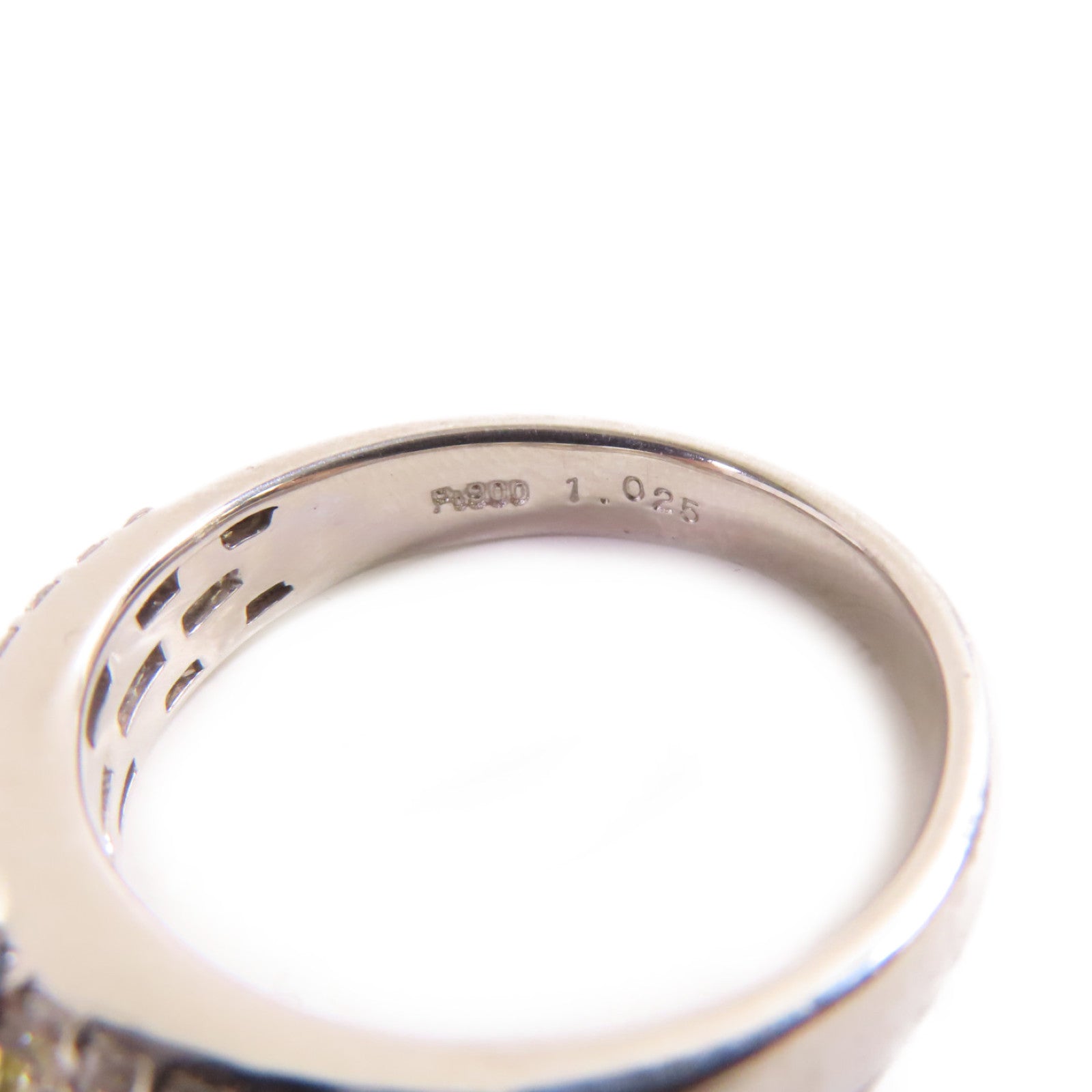 JEWELRY 【激減優惠】PT900鉑金/1.025ct/0.63ct鑚石Diamond Ring戒指US#8