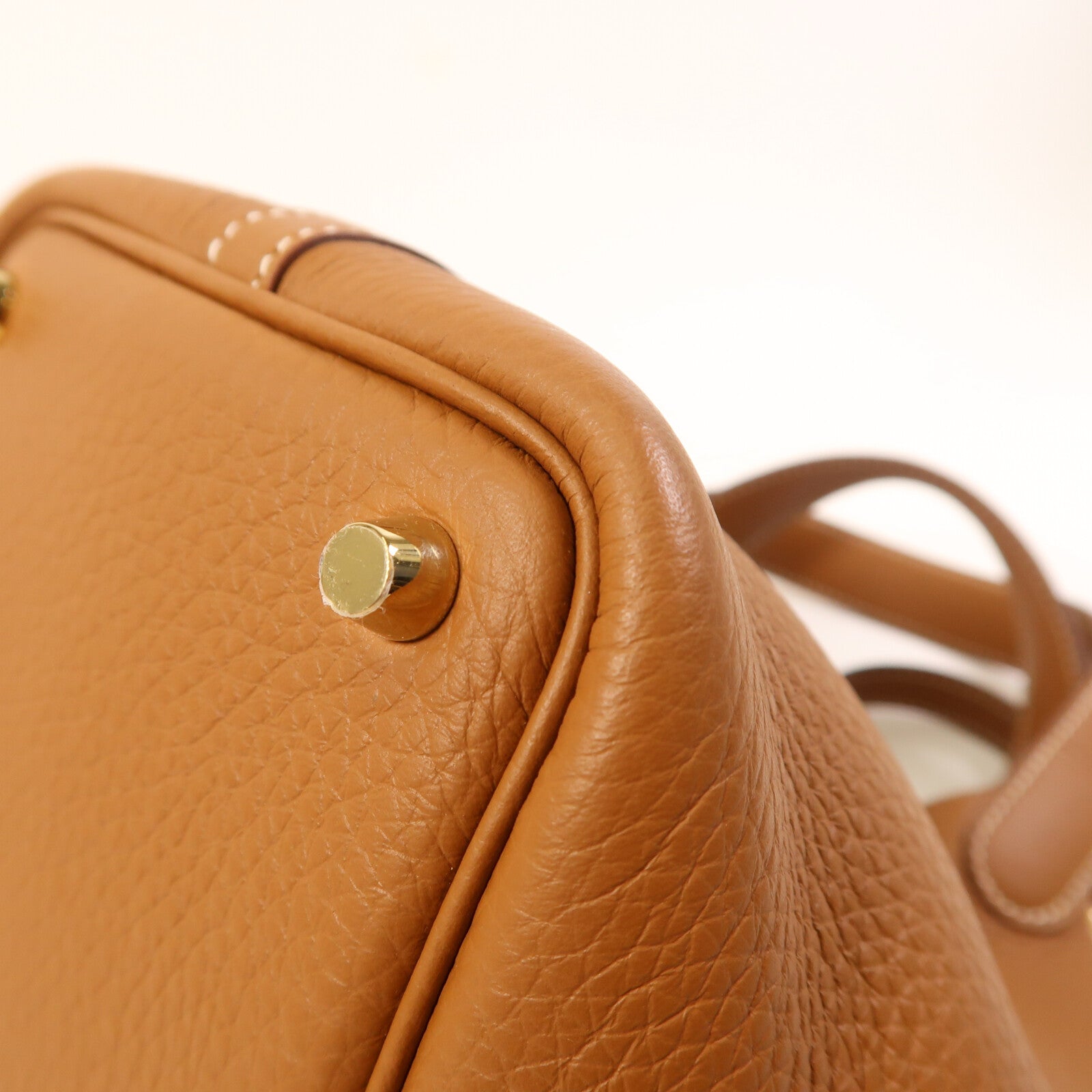 HERMES Clemence皮革Picotin PM金扣手挽袋