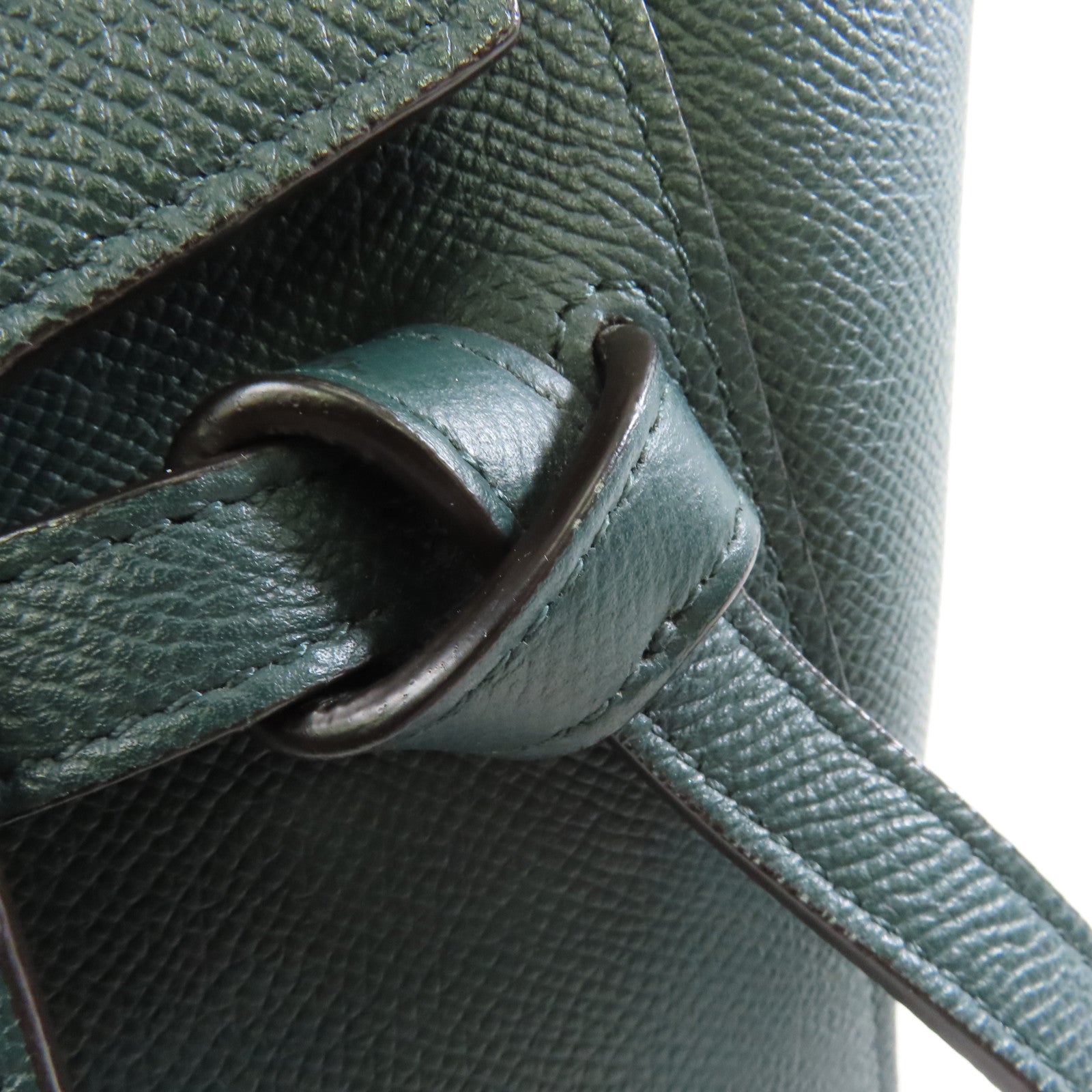 CELINE 牛皮皮革Belt Bag金扣手挽肩背兩用袋綠色