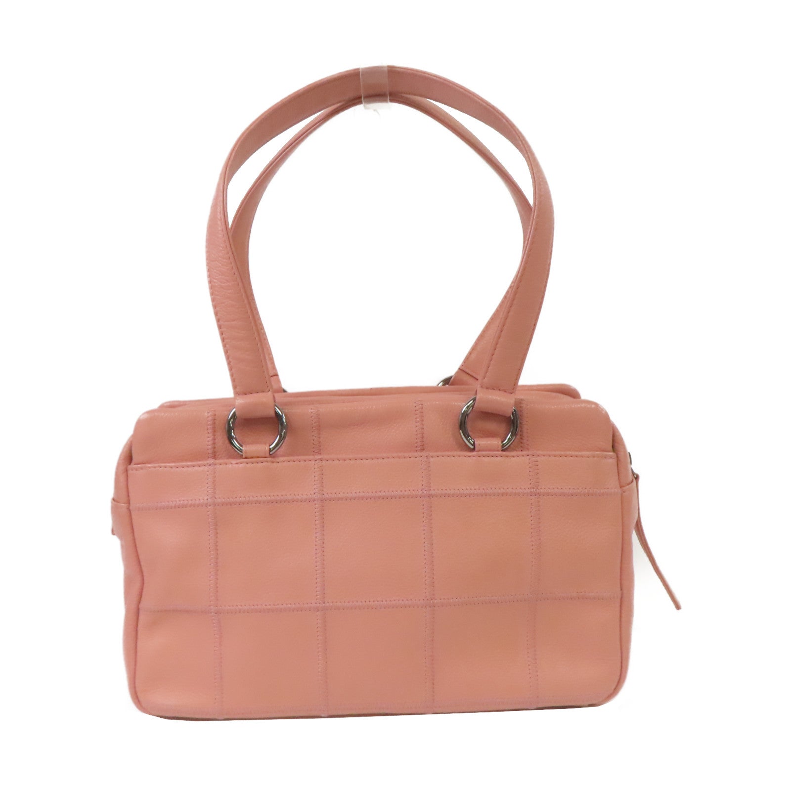 CHANEL 【激減優惠】牛皮皮革Vintage Shoulder Bag銀扣肩背袋粉紅色