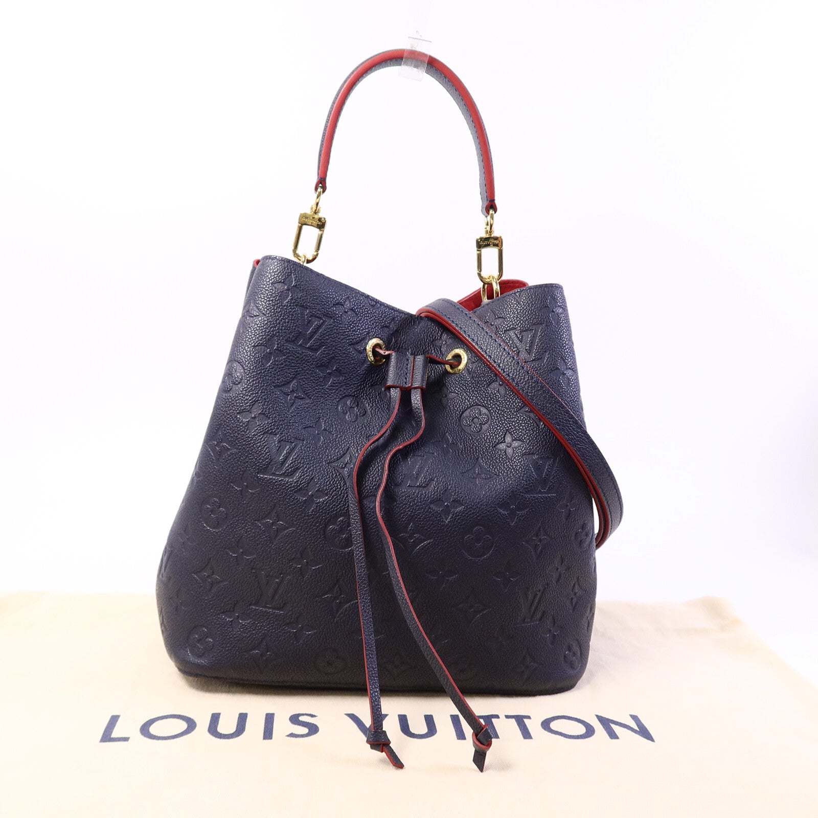 LOUIS VUITTON Monogram Empreinte Neo Noe MM手挽肩背兩用袋
