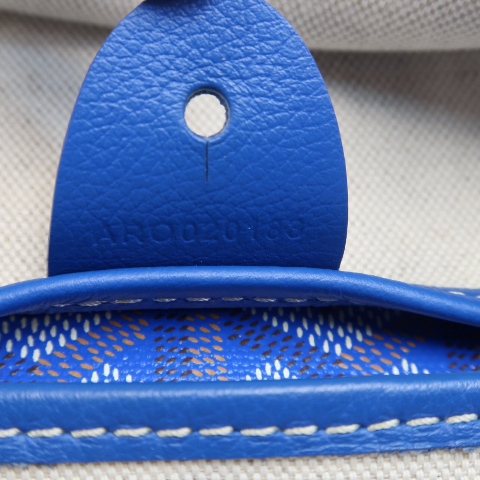 GOYARD 塗層帆布Artois銀扣肩背袋藍色