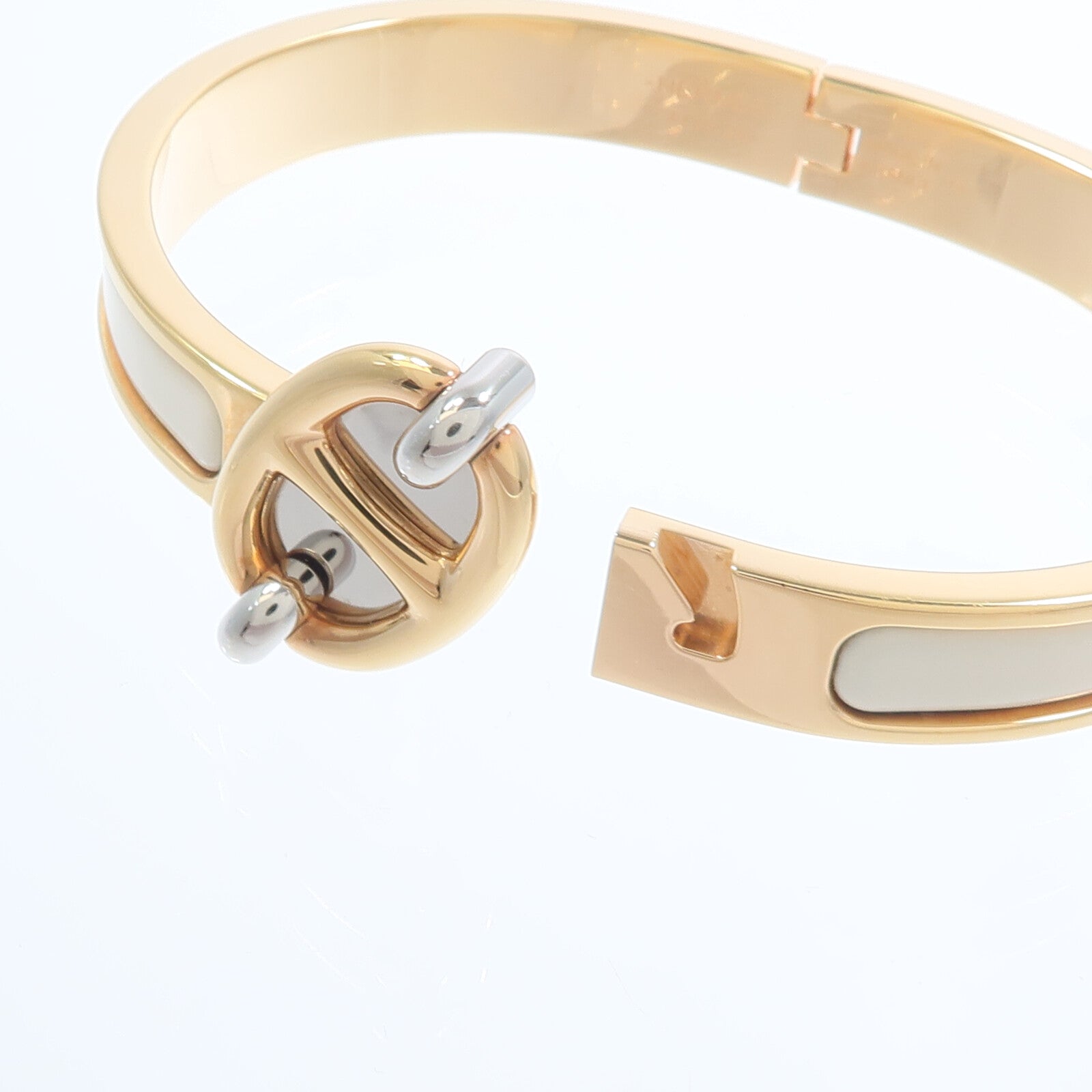 HERMES 琺瑯/金屬Mini Clic Chaine D'Ancre手鐲
