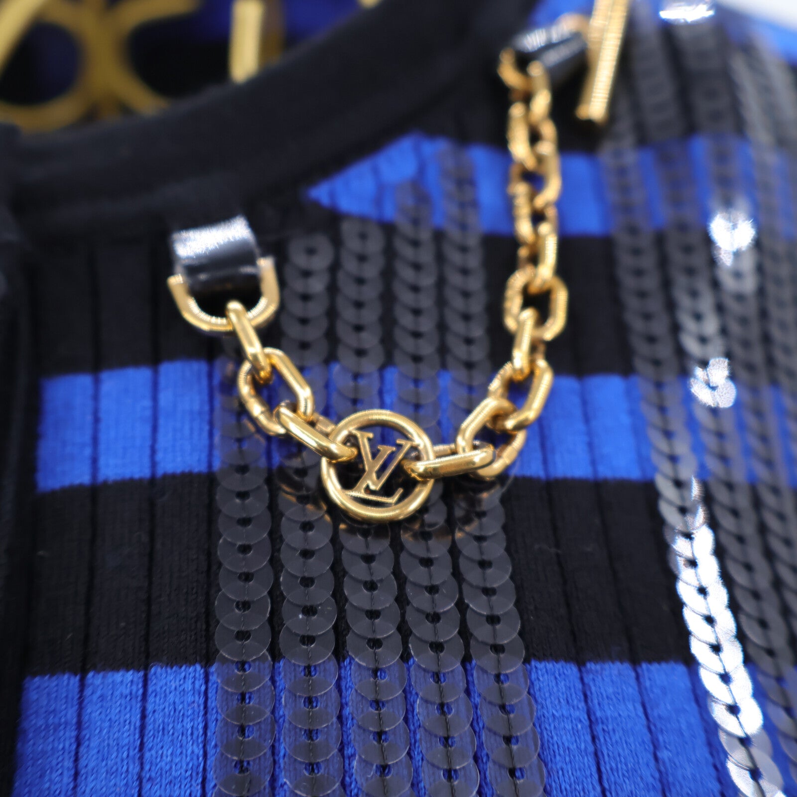 LOUIS VUITTON Sequined Striped Cardigan外套