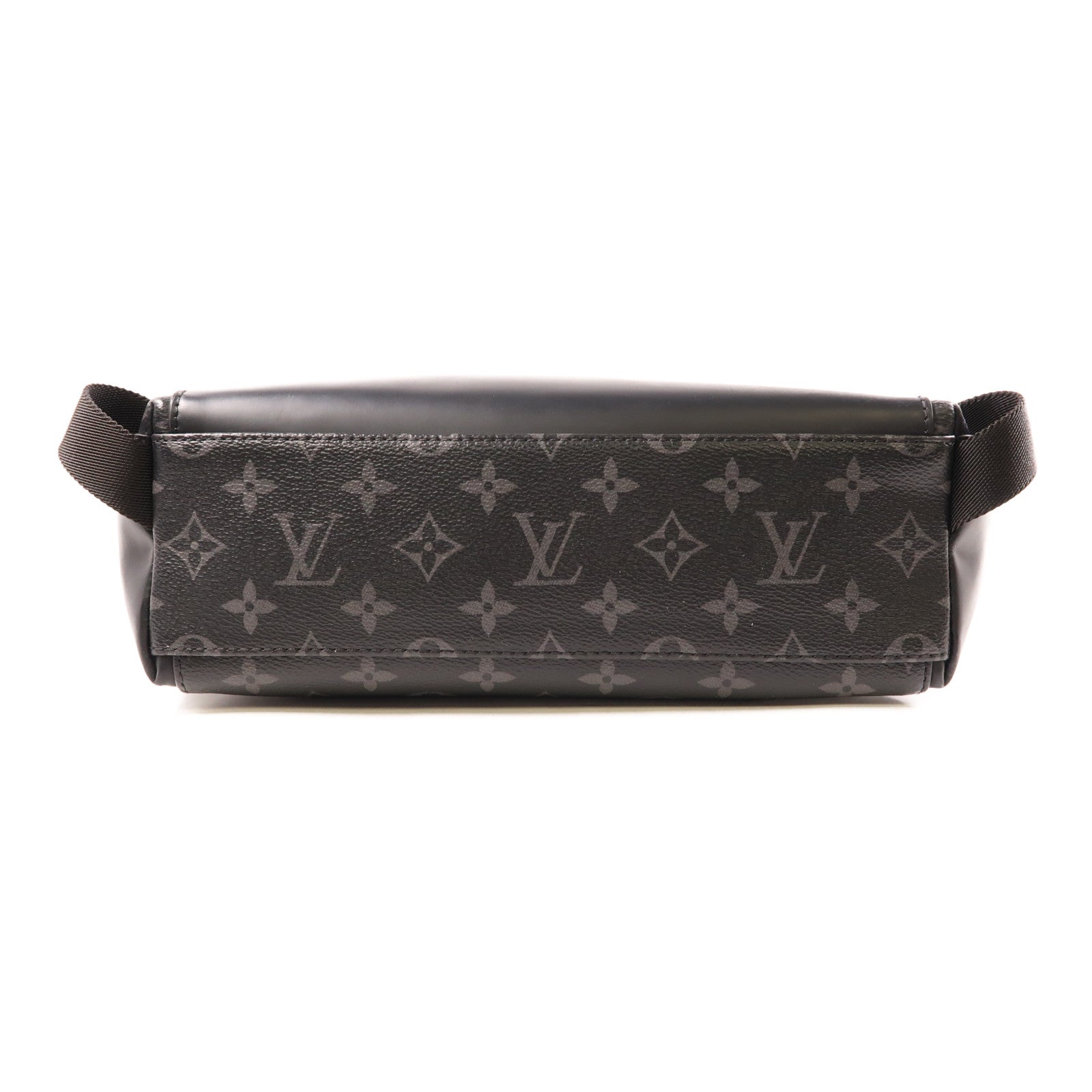LOUIS VUITTON Monogram Eclipse Messenger PM Voyager銀扣肩背袋黑色