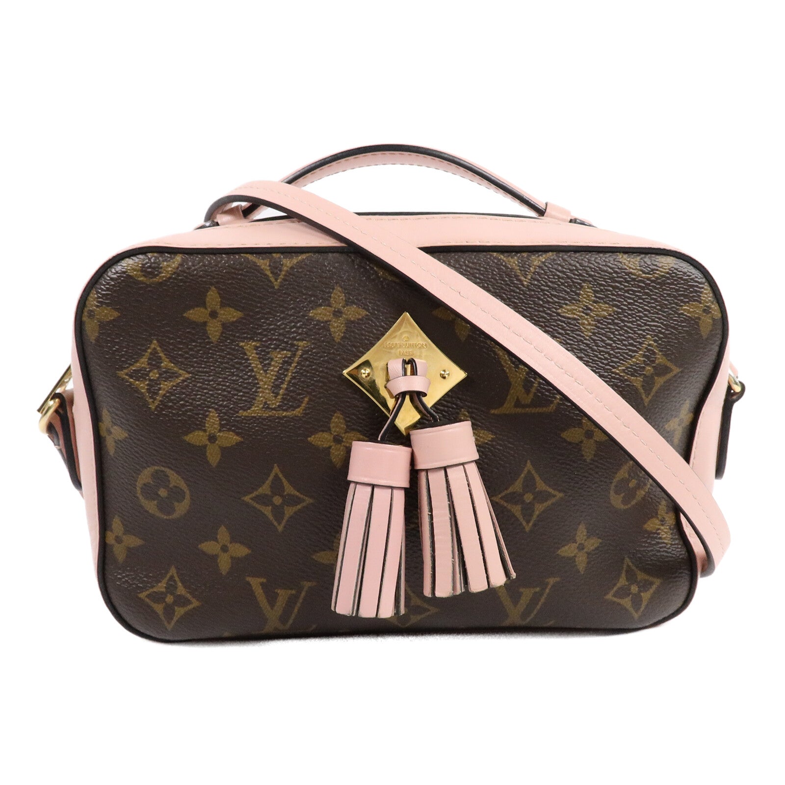 LOUIS VUITTON Monogram Saintonge金扣手挽肩背兩用袋