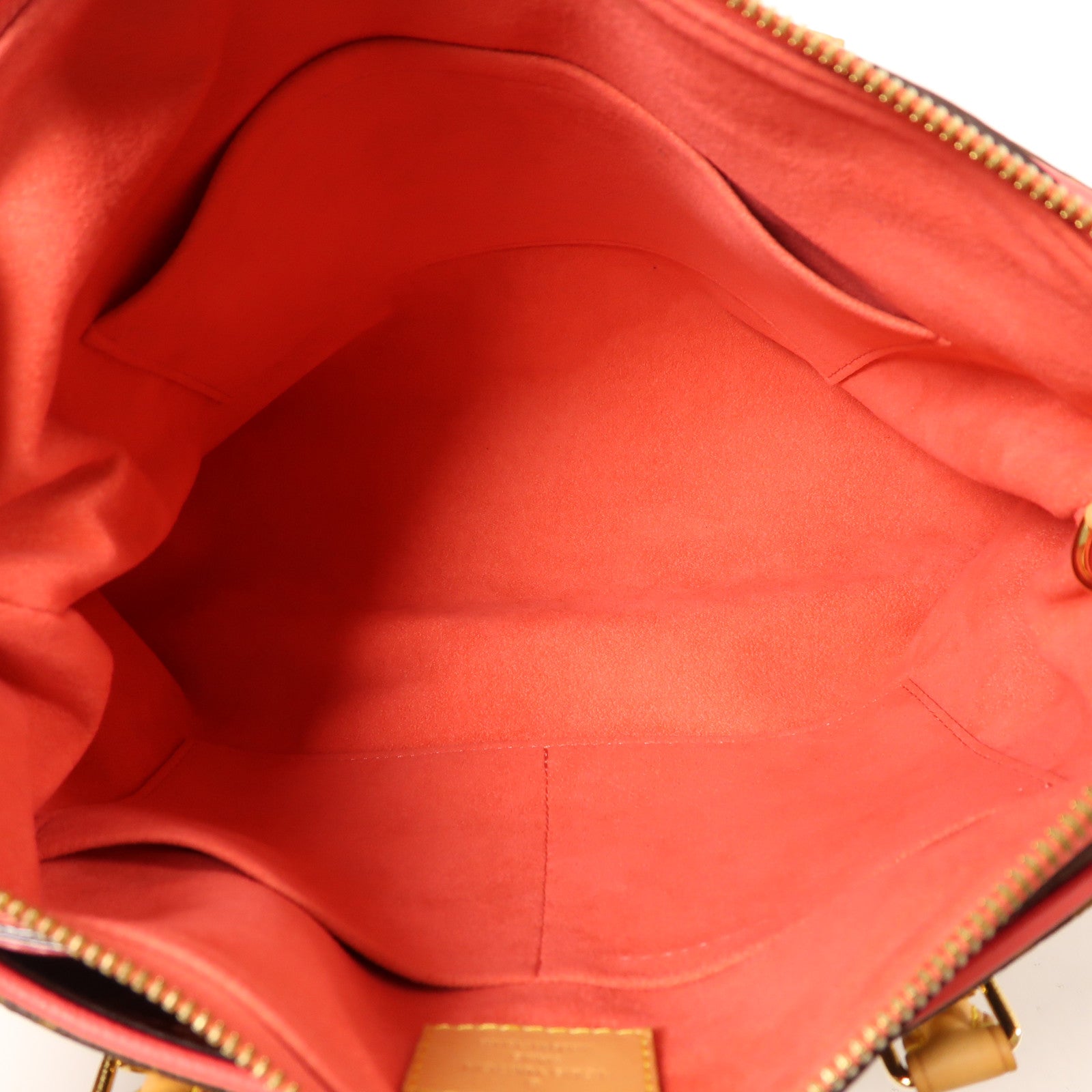 LOUIS VUITTON Monogram Pallas金扣手挽肩背兩用袋棕色/紅色