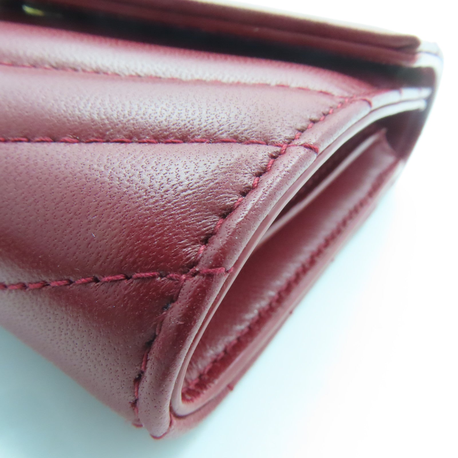 SAINT LAURENT【激減優惠】 羊皮皮革Wallet金扣錢包