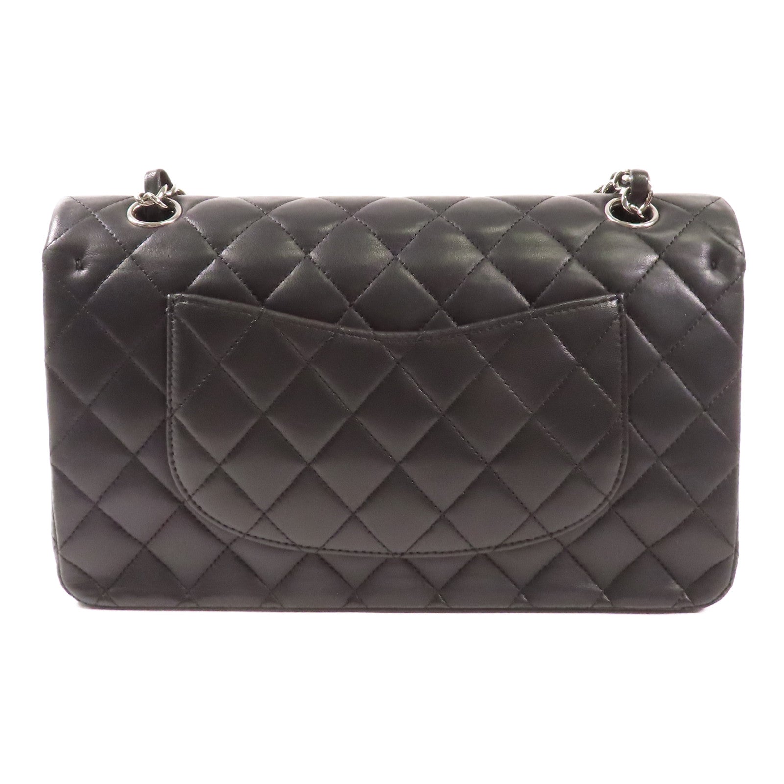 CHANEL 羊皮皮革Classic 25銀扣鏈帶肩背袋