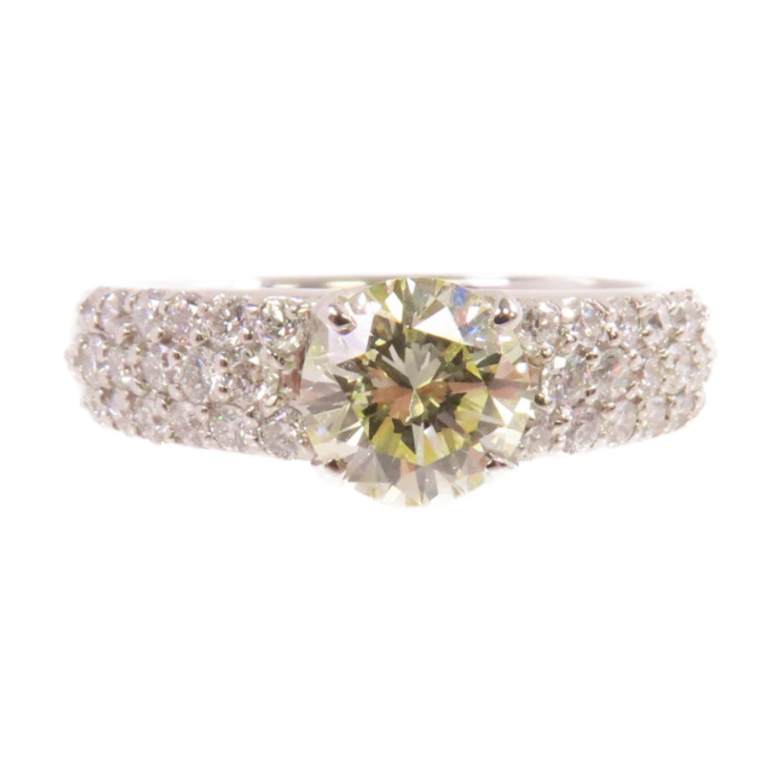 JEWELRY 【激減優惠】PT900鉑金/1.025ct/0.63ct鑚石Diamond Ring戒指US#8