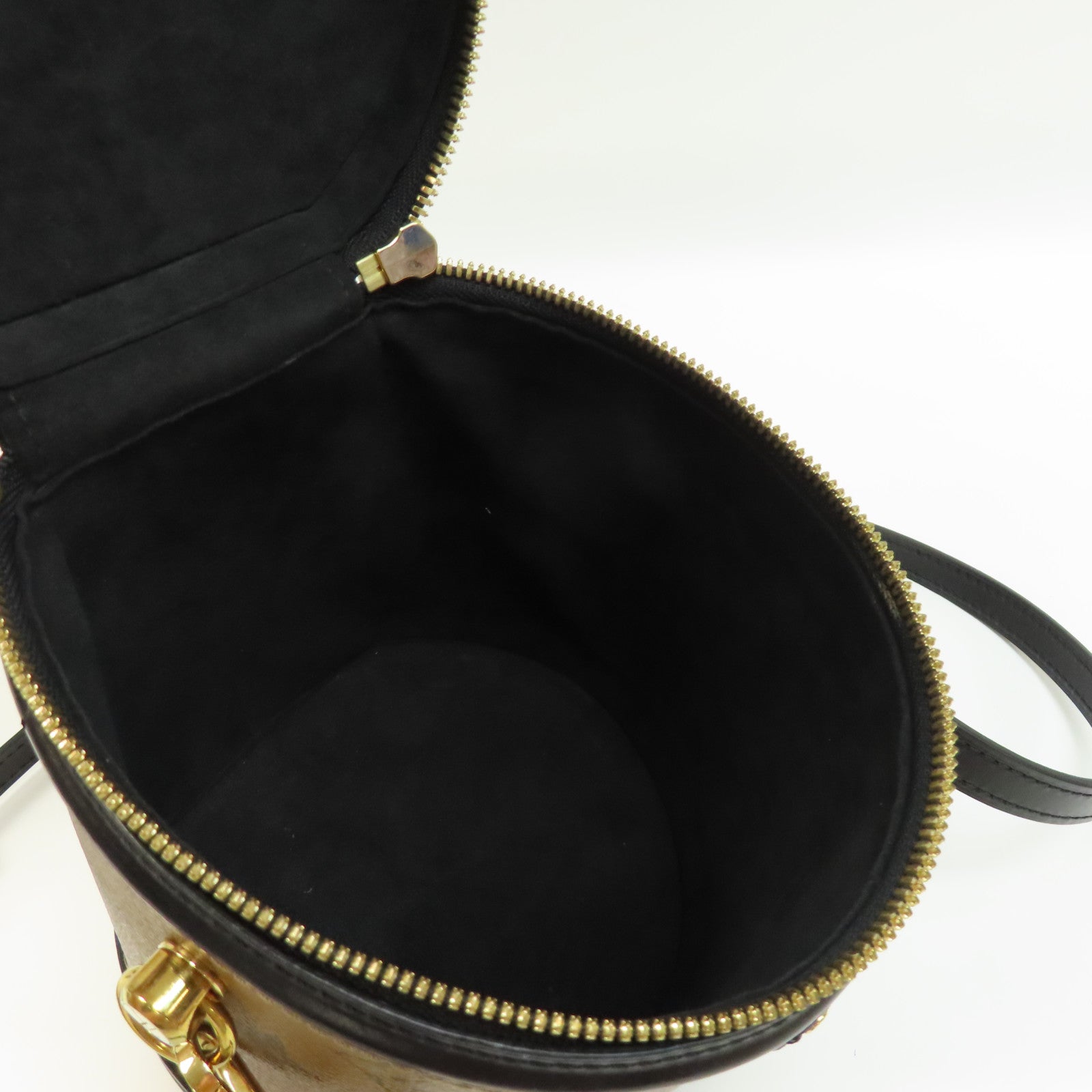 LOUIS VUITTON Monogram Reverse Cannes金扣手挽肩背兩用袋啡色