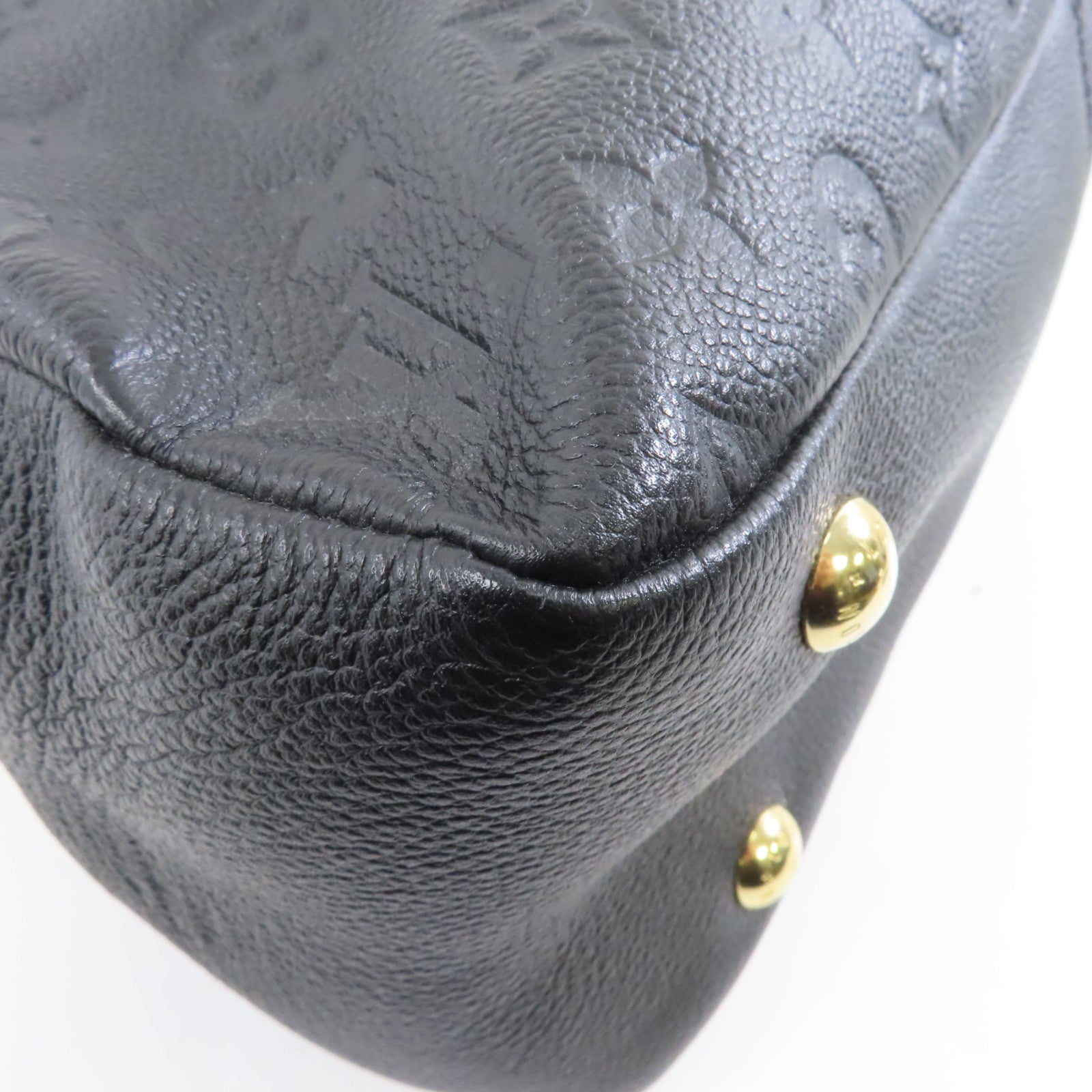 LOUIS VUITTON Monogram Empreinte Ponthieu MM金扣手挽袋/肩背袋黑色