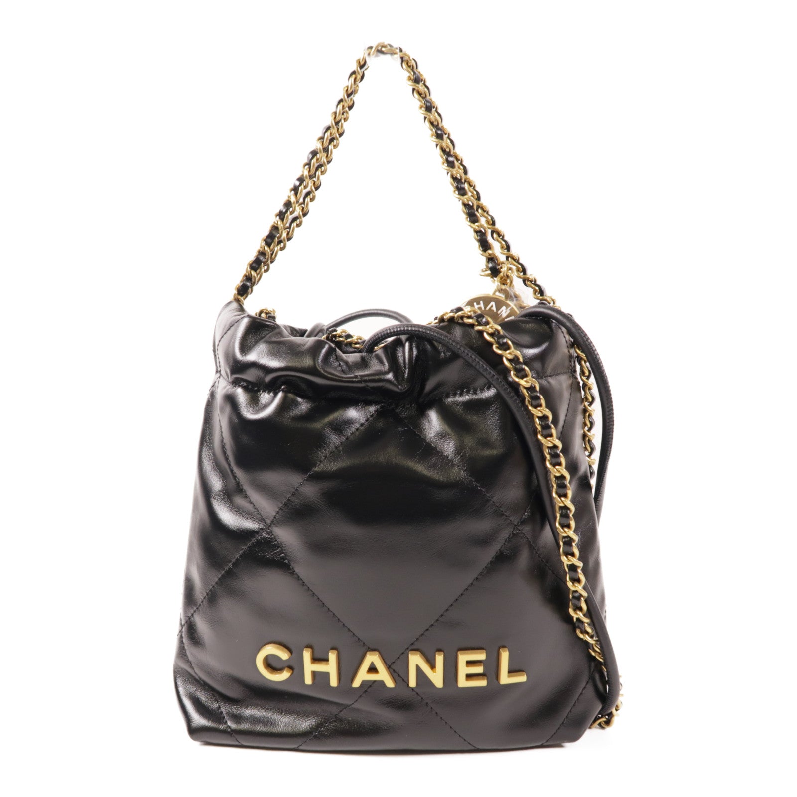 CHANEL 羊皮皮革Chanel 22 Mini金扣肩背袋