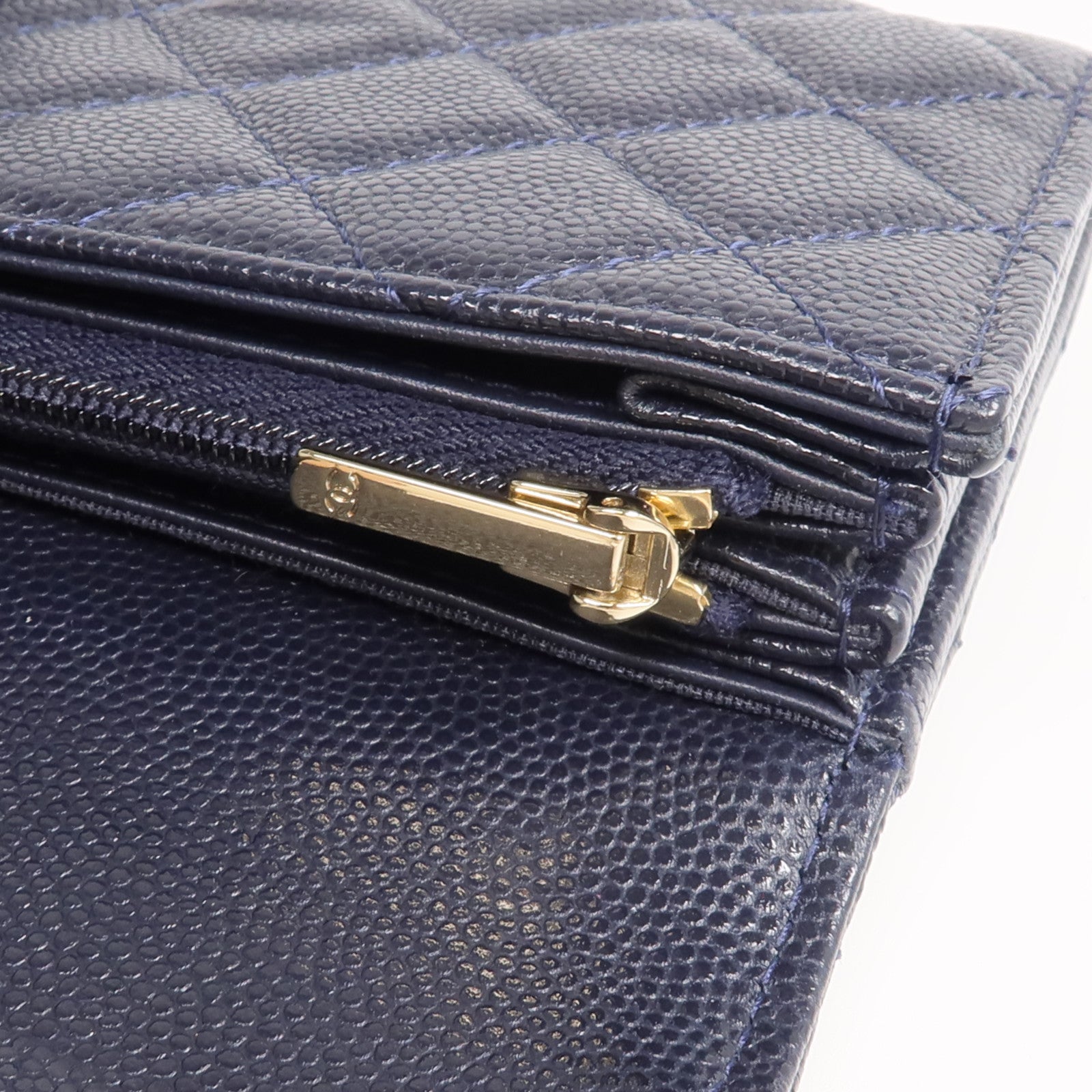 CHANEL 牛皮皮革Wallet金扣錢包
