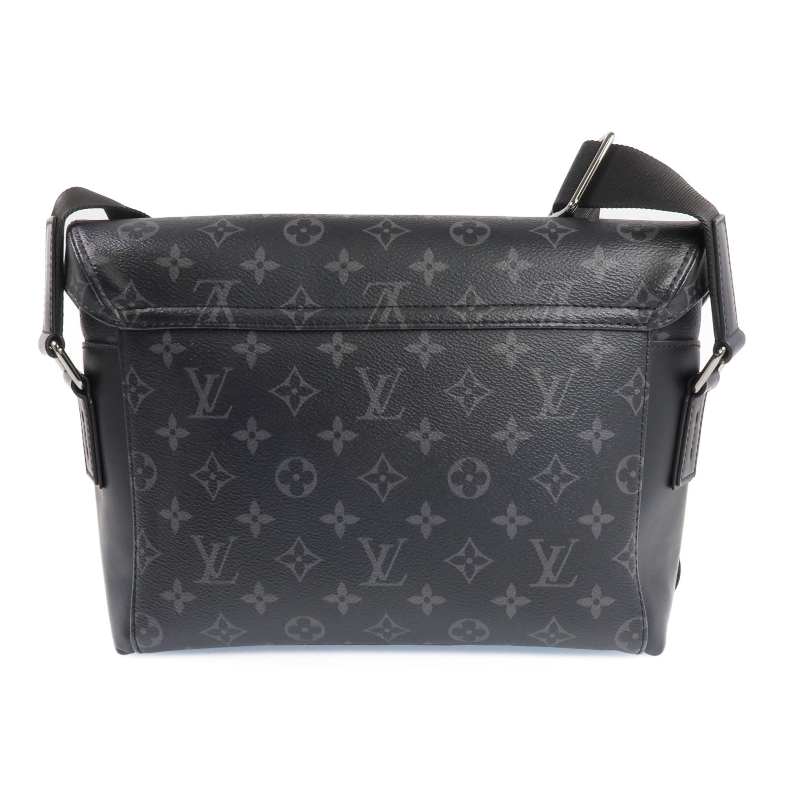 LOUIS VUITTON Monogram Eclipse Messenger PM Voyager銀扣肩背袋