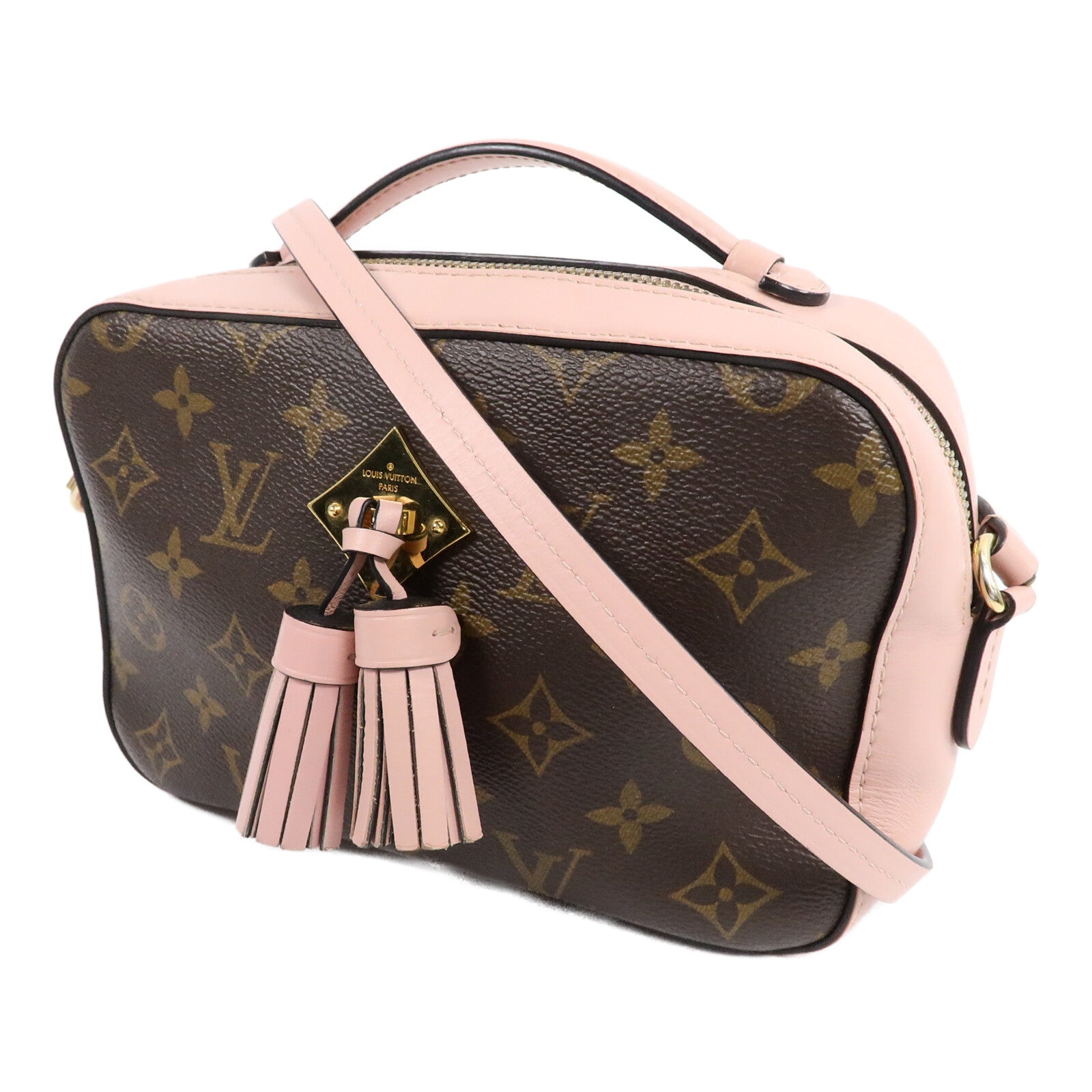 LOUIS VUITTON Monogram Saintonge金扣手挽肩背兩用袋