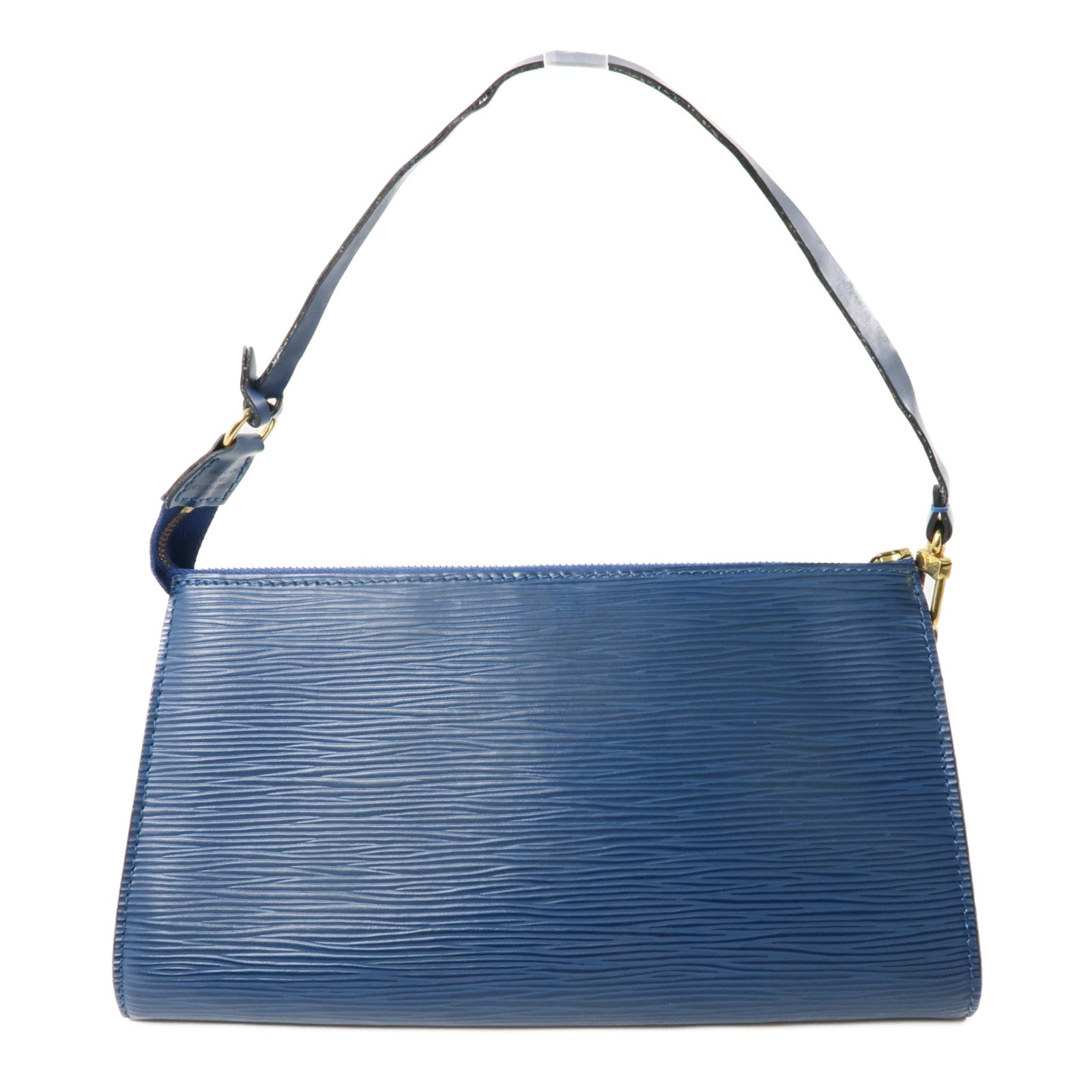 LOUIS VUITTON Epi Pochette Accessoires Pouch金扣手挽袋藍色