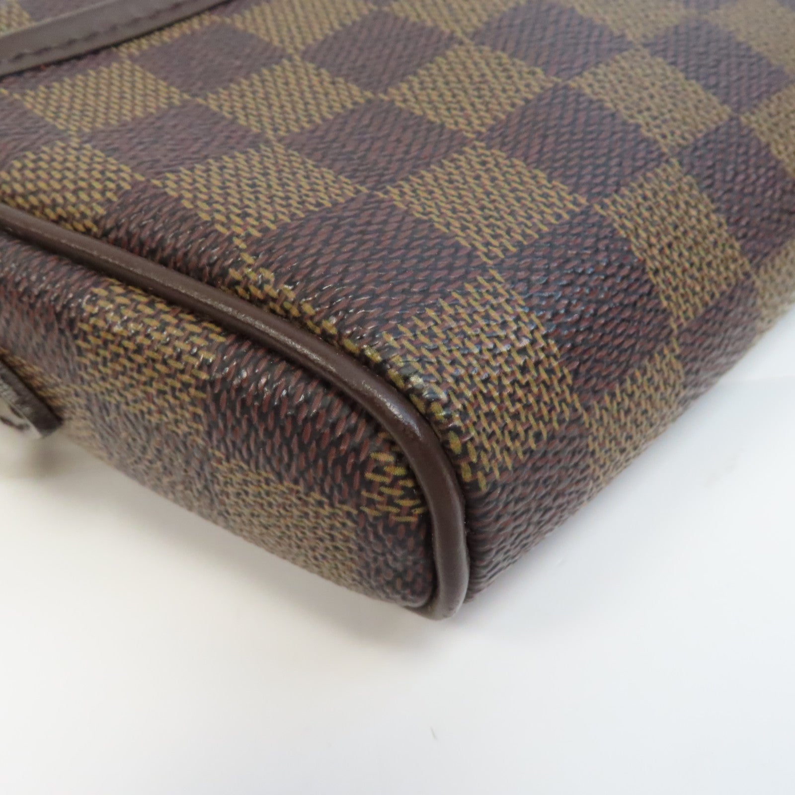 LOUIS VUITTON Damier Pochette Ipanema金扣肩背袋啡色
