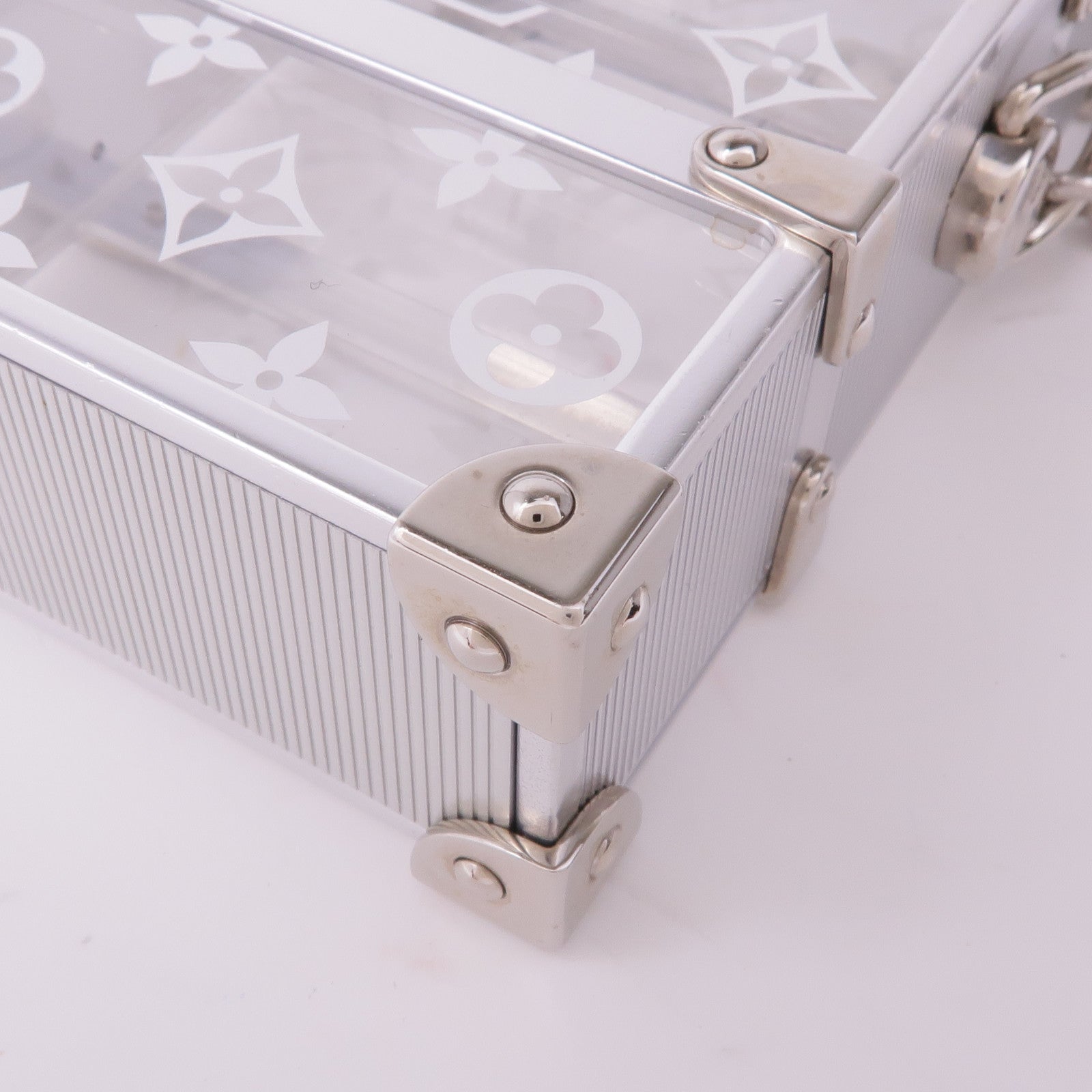 LOUIS VUITTON PVC Trunk Box Shoulder銀扣鏈帶肩背袋