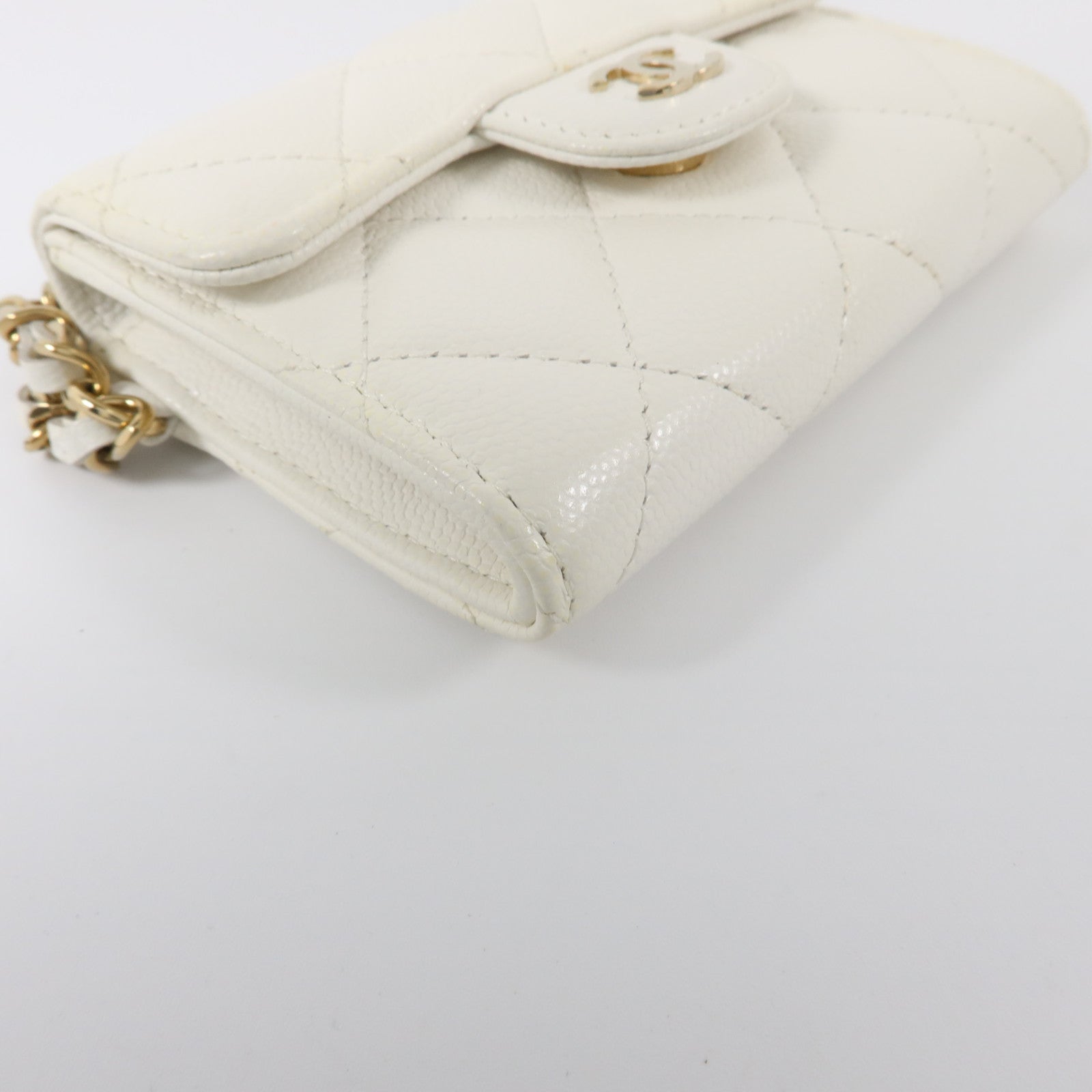 CHANEL 牛皮皮革Classic Short Wallet金扣錢包