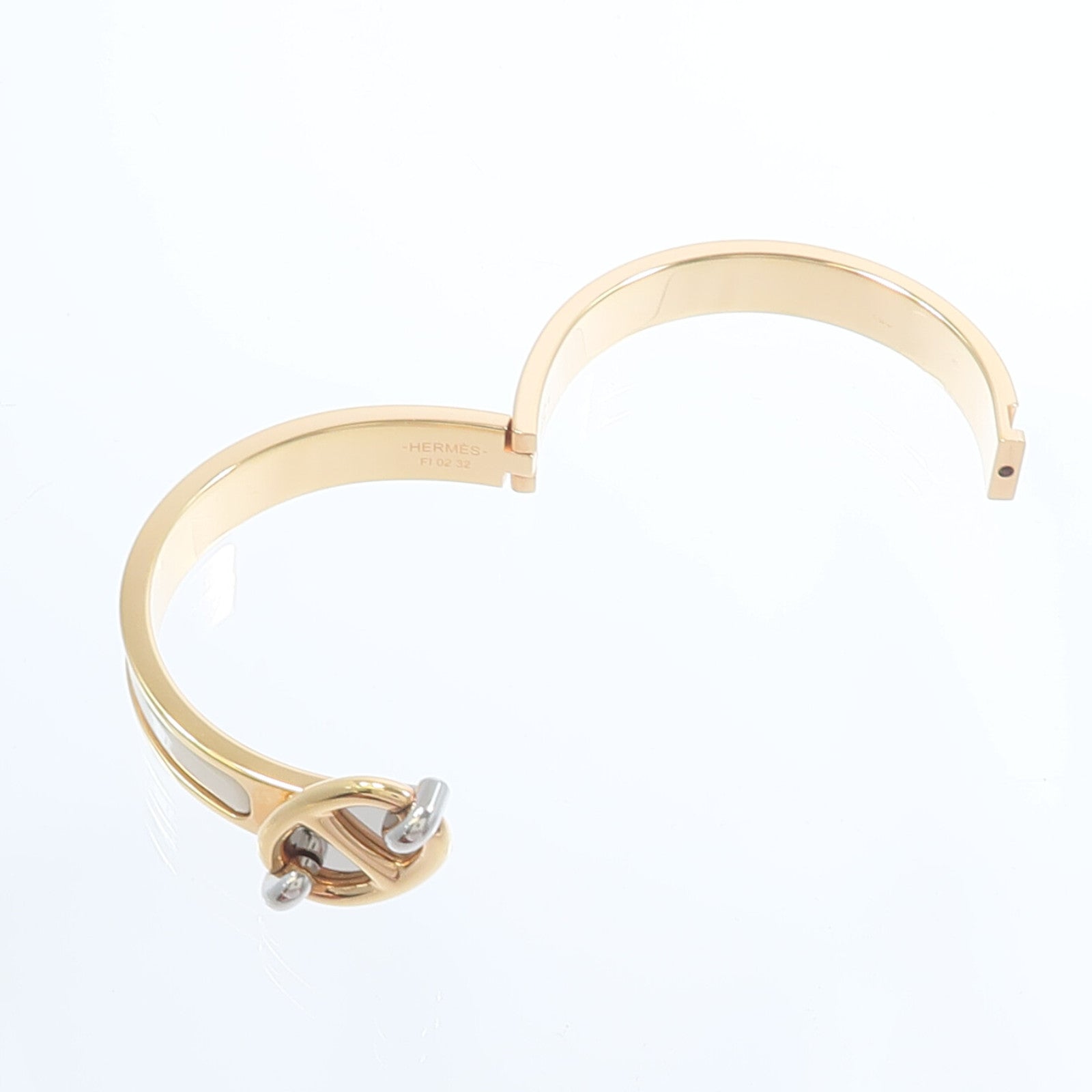 HERMES 琺瑯/金屬Mini Clic Chaine D'Ancre手鐲
