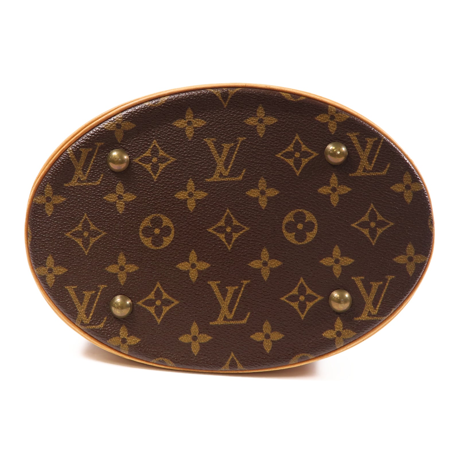 LOUIS VUITTON Monogram Bucket PM金扣肩背袋啡色