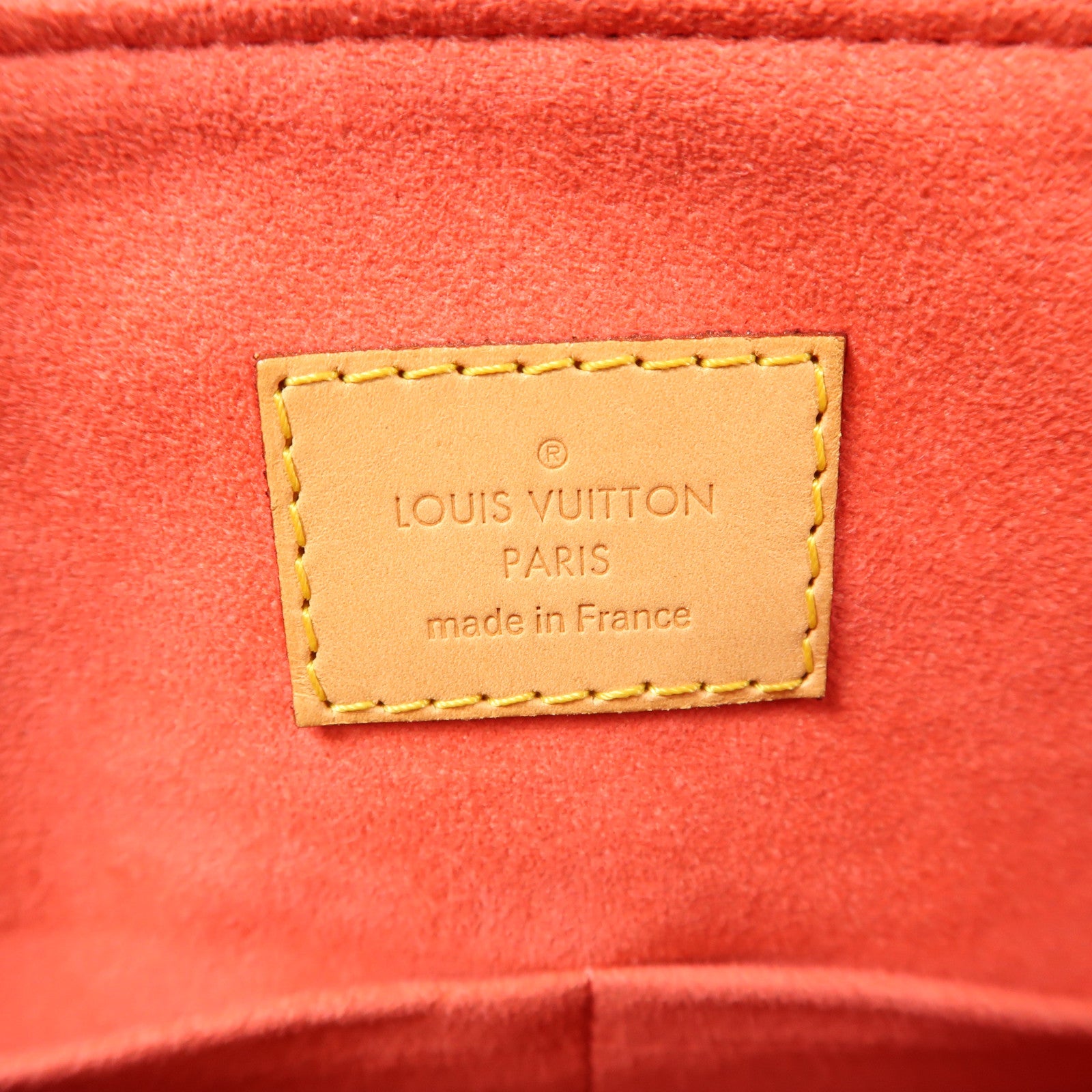 LOUIS VUITTON Monogram Pallas金扣手挽肩背兩用袋棕色/紅色