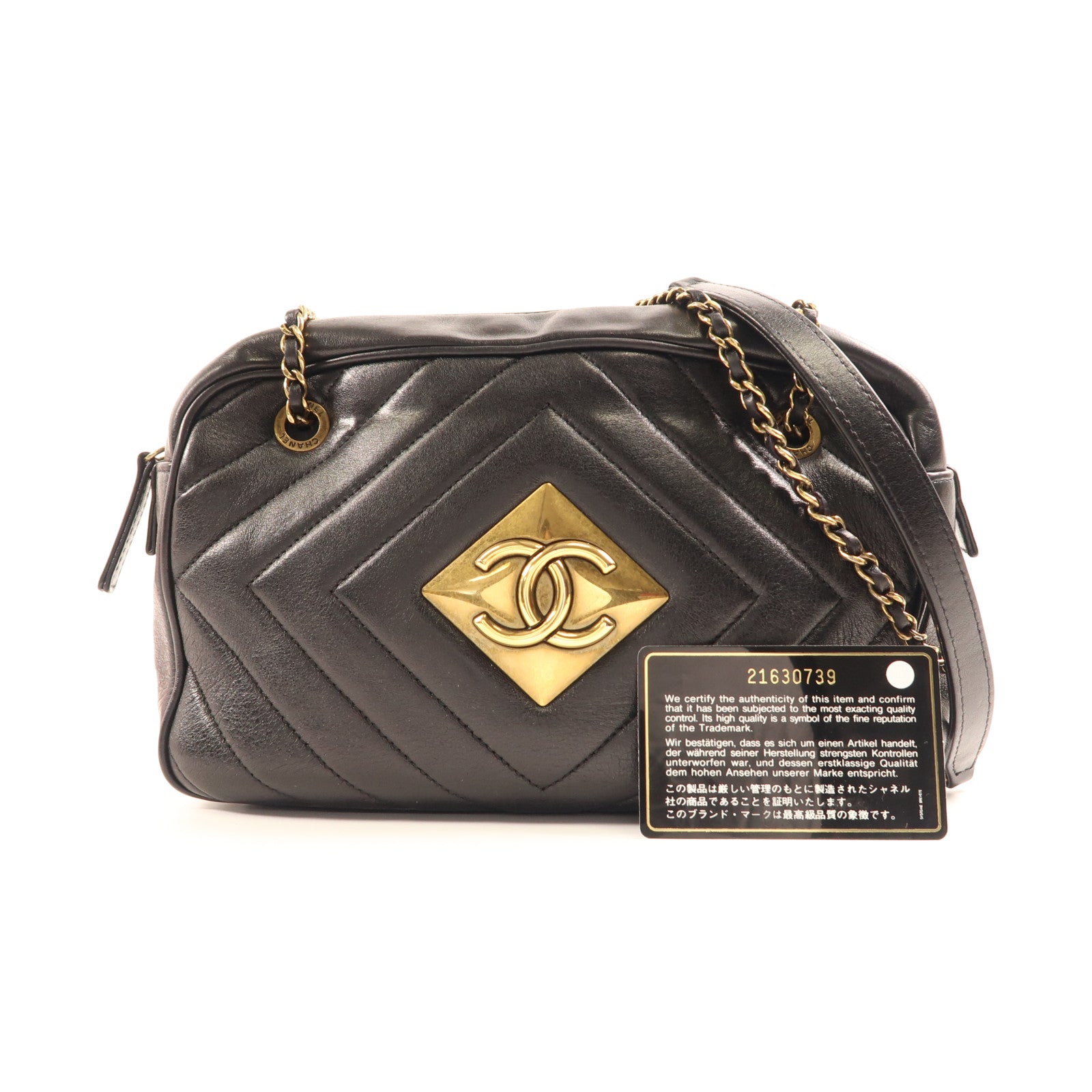 CHANEL 羊皮皮革Shoulder Bag金扣肩背袋