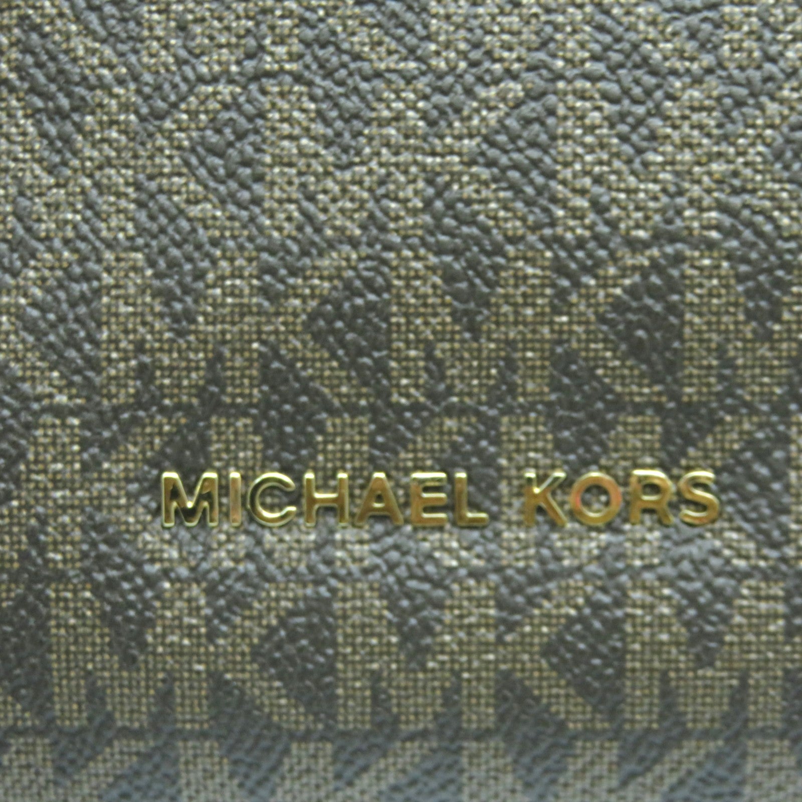 Michael Kors 【激減優惠】塗層帆布2way Shoulder Bag金扣手挽肩背兩用袋啡色