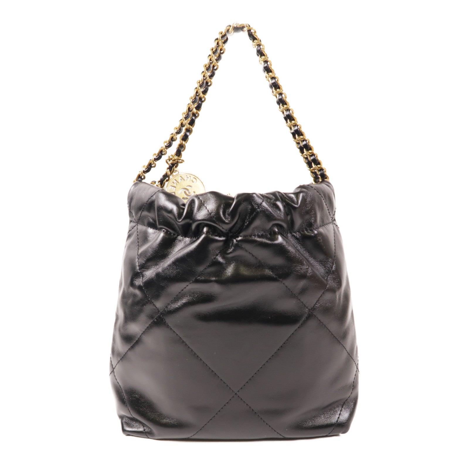 CHANEL 羊皮皮革Chanel 22 Mini金扣肩背袋