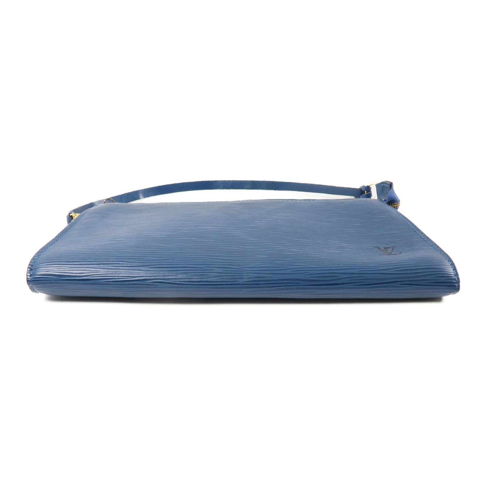 LOUIS VUITTON Epi Pochette Accessoires Pouch金扣手挽袋藍色