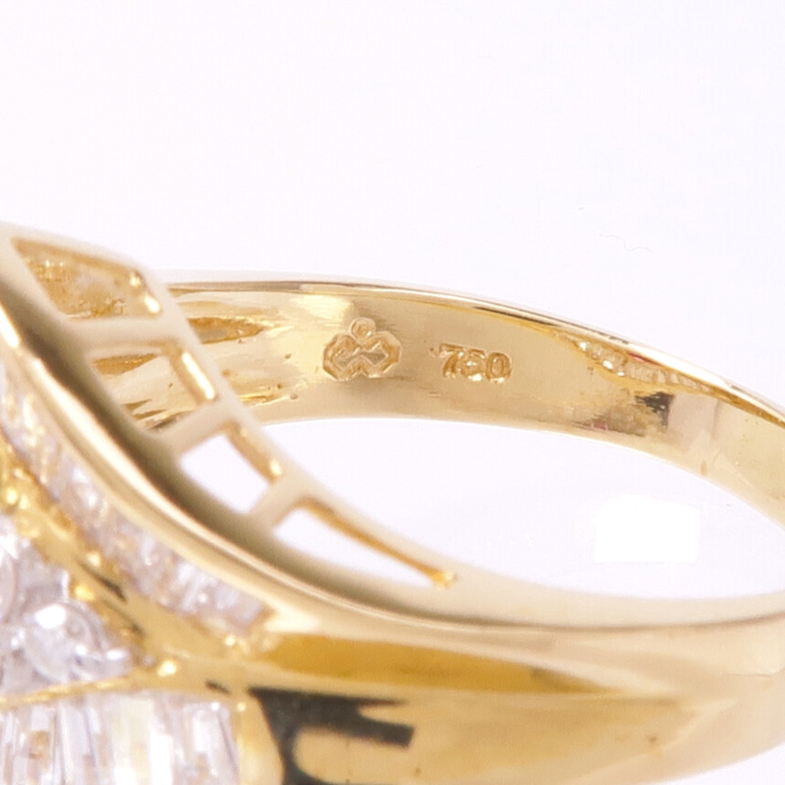 JEWELRY 18K黄金Ruby Diamond Ring紅寶石/鑽石戒指US#6.75