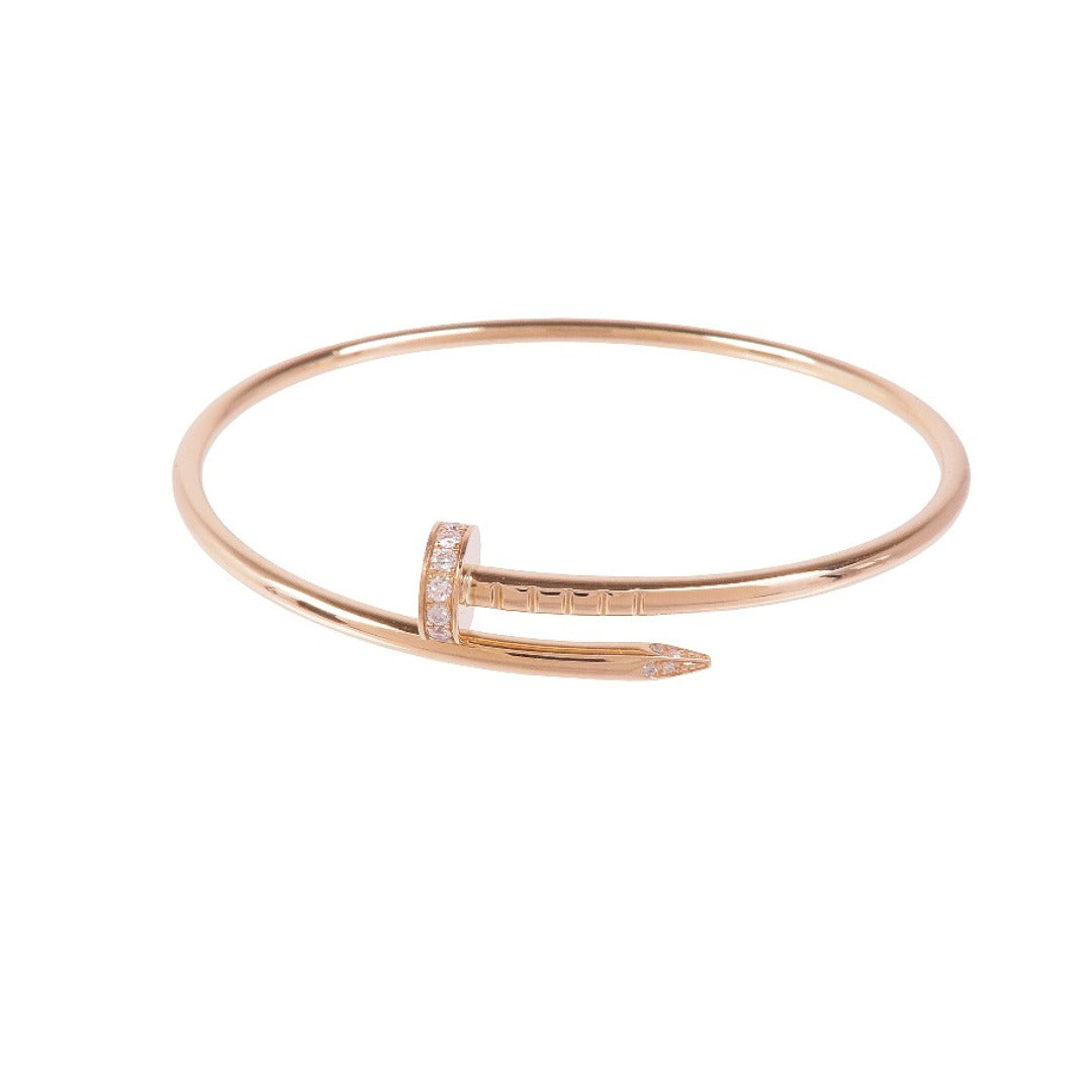 CARTIER 18K玫瑰金Juste Un Clou Bracelet鑽石手鐲Cartier#16