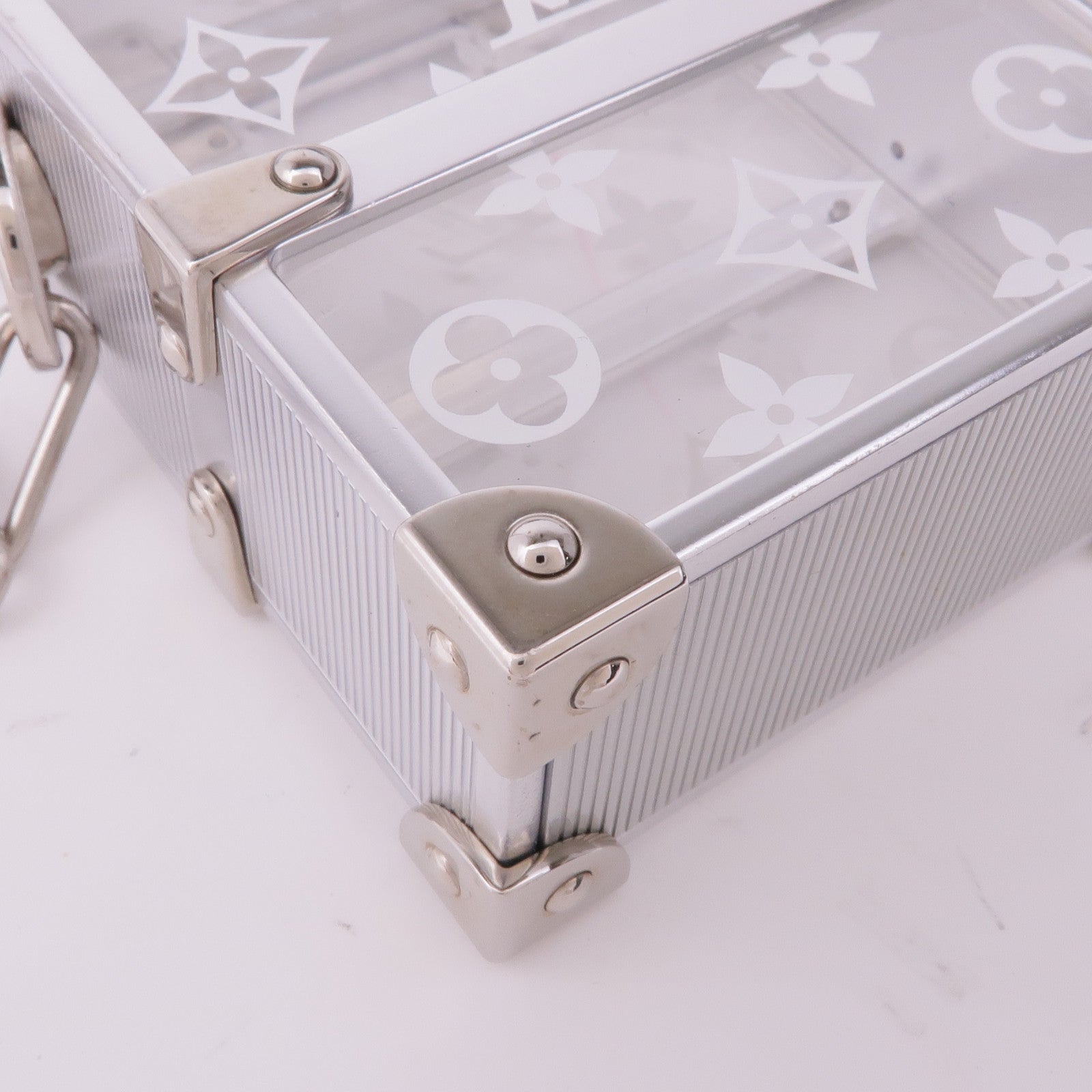 LOUIS VUITTON PVC Trunk Box Shoulder銀扣鏈帶肩背袋