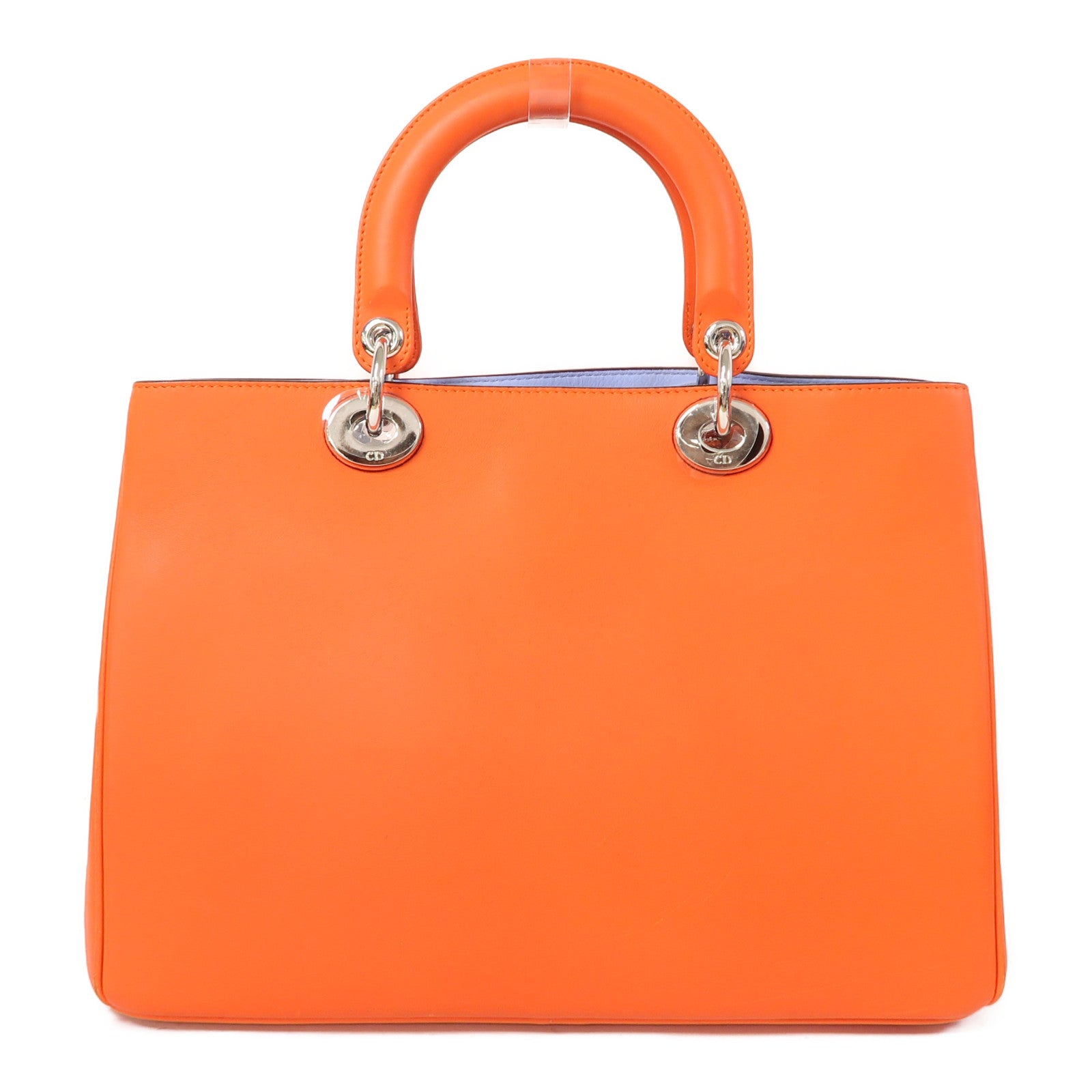 Dior (PRICE DOWN) CD SHW Diorissimo 2 Way Shoulder Bag Calfskin Leather Orange