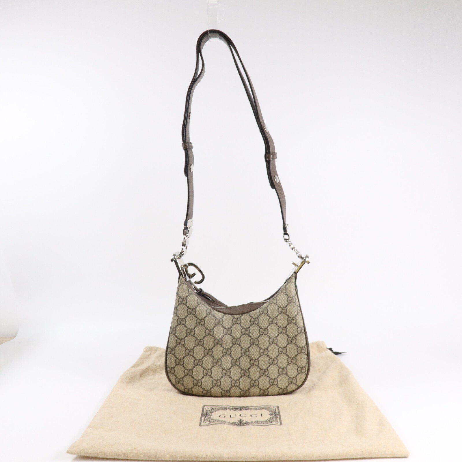 GUCCI 塗層帆布Attache Small Shoulder Bag肩背袋