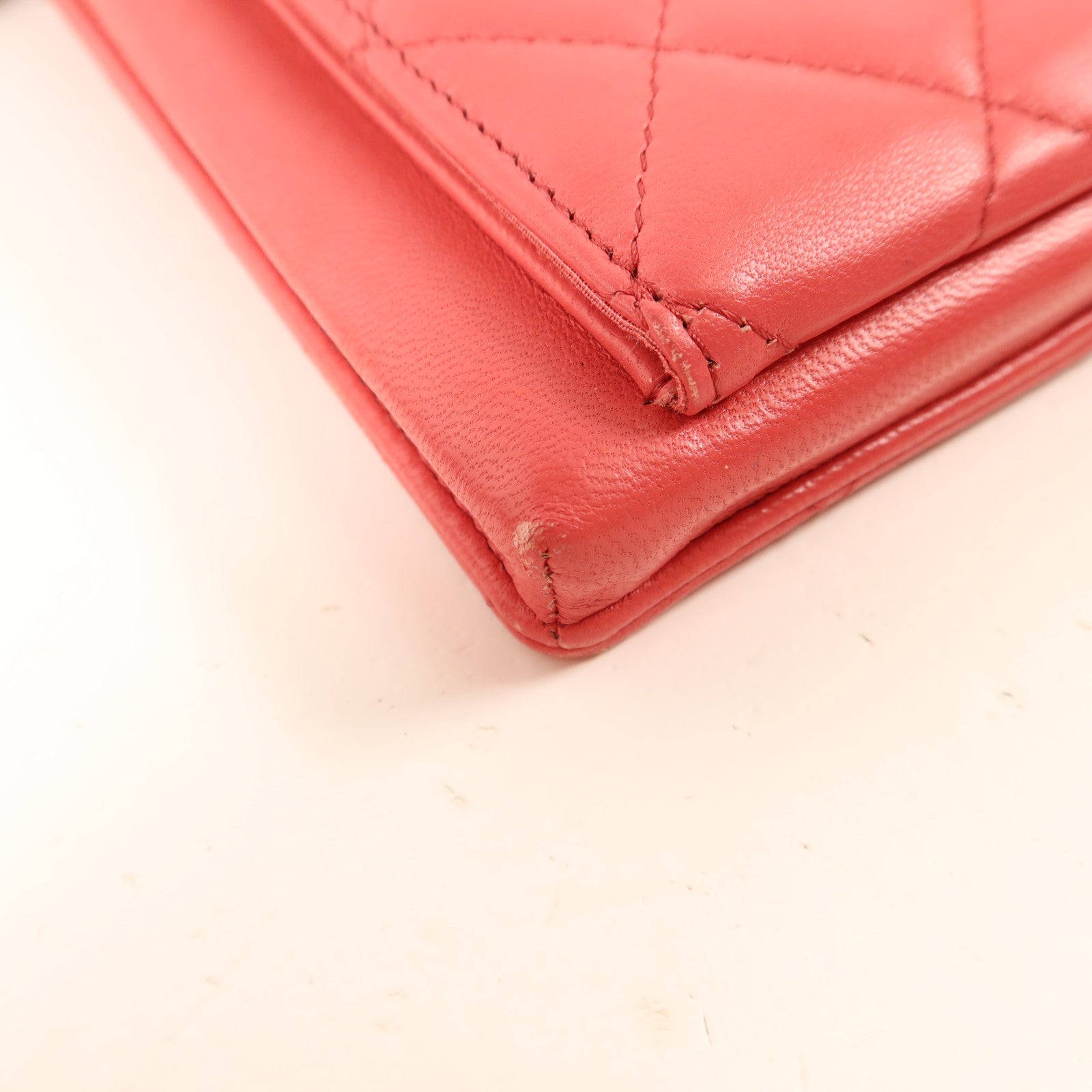 CHANEL 羊皮皮革Phone Holder Chain Shoulder銀扣鏈帶肩背袋