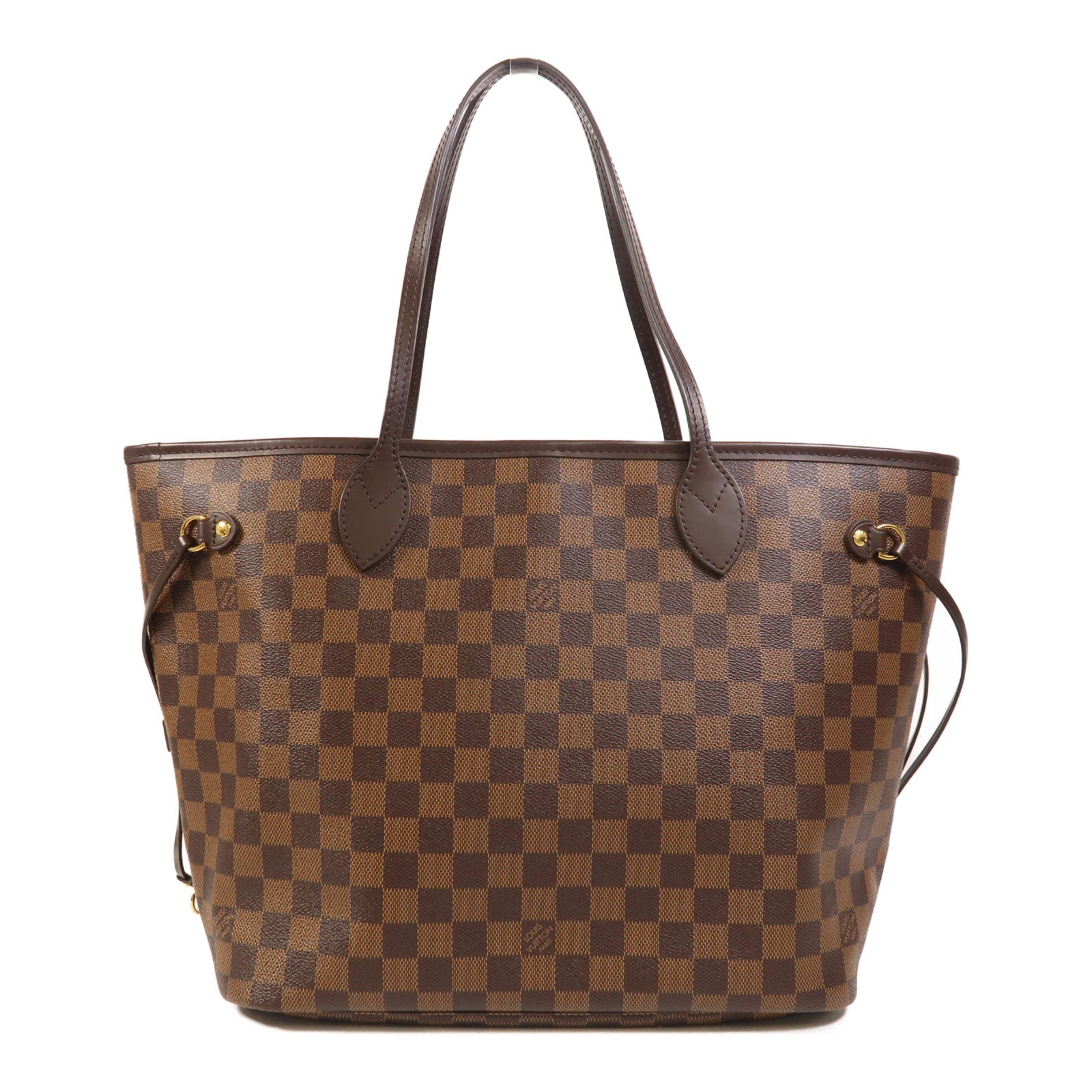 LOUIS VUITTON 【激減優惠】Damier Neverfull MM金扣手挽袋/肩背袋棕色