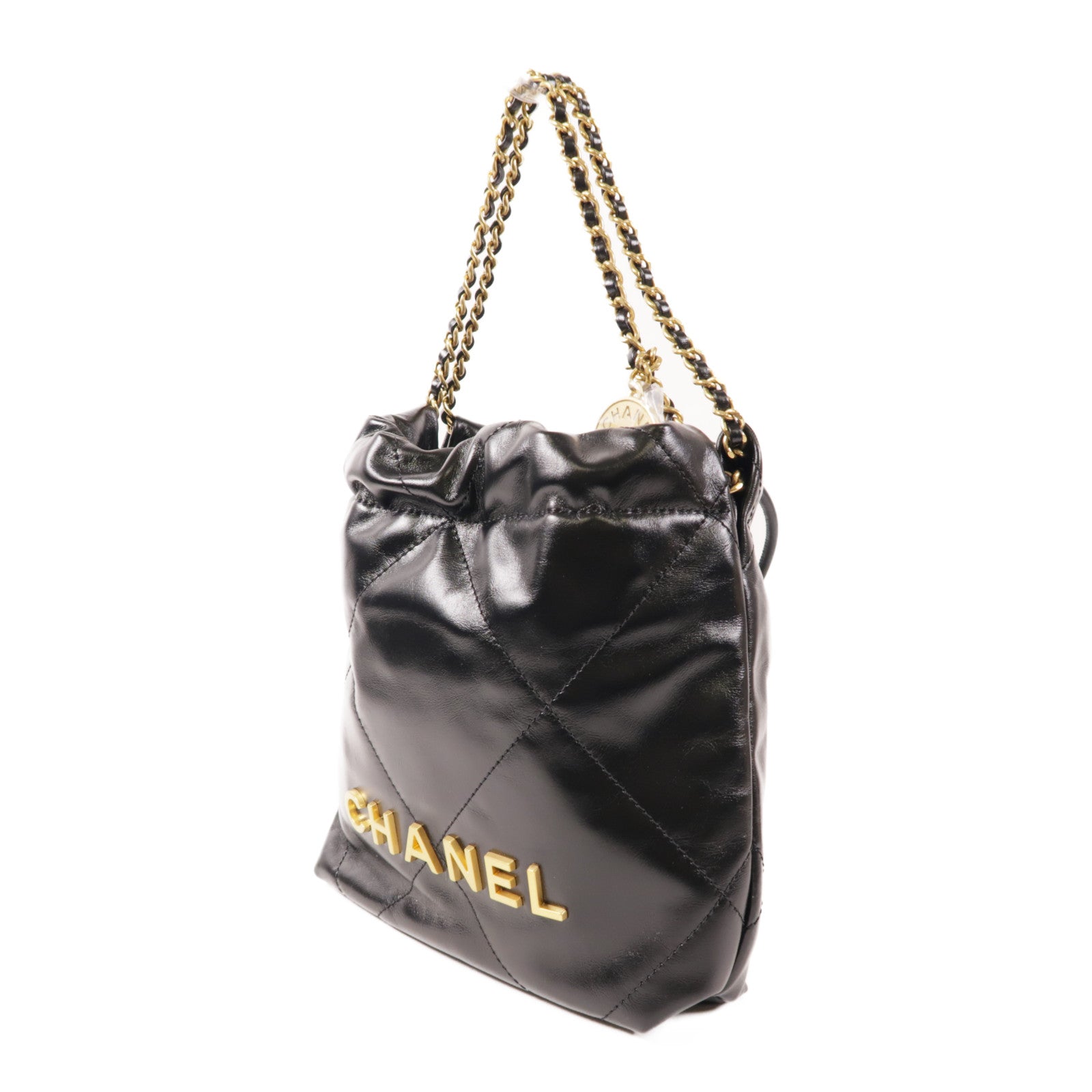 CHANEL 羊皮皮革Chanel 22 Mini金扣肩背袋