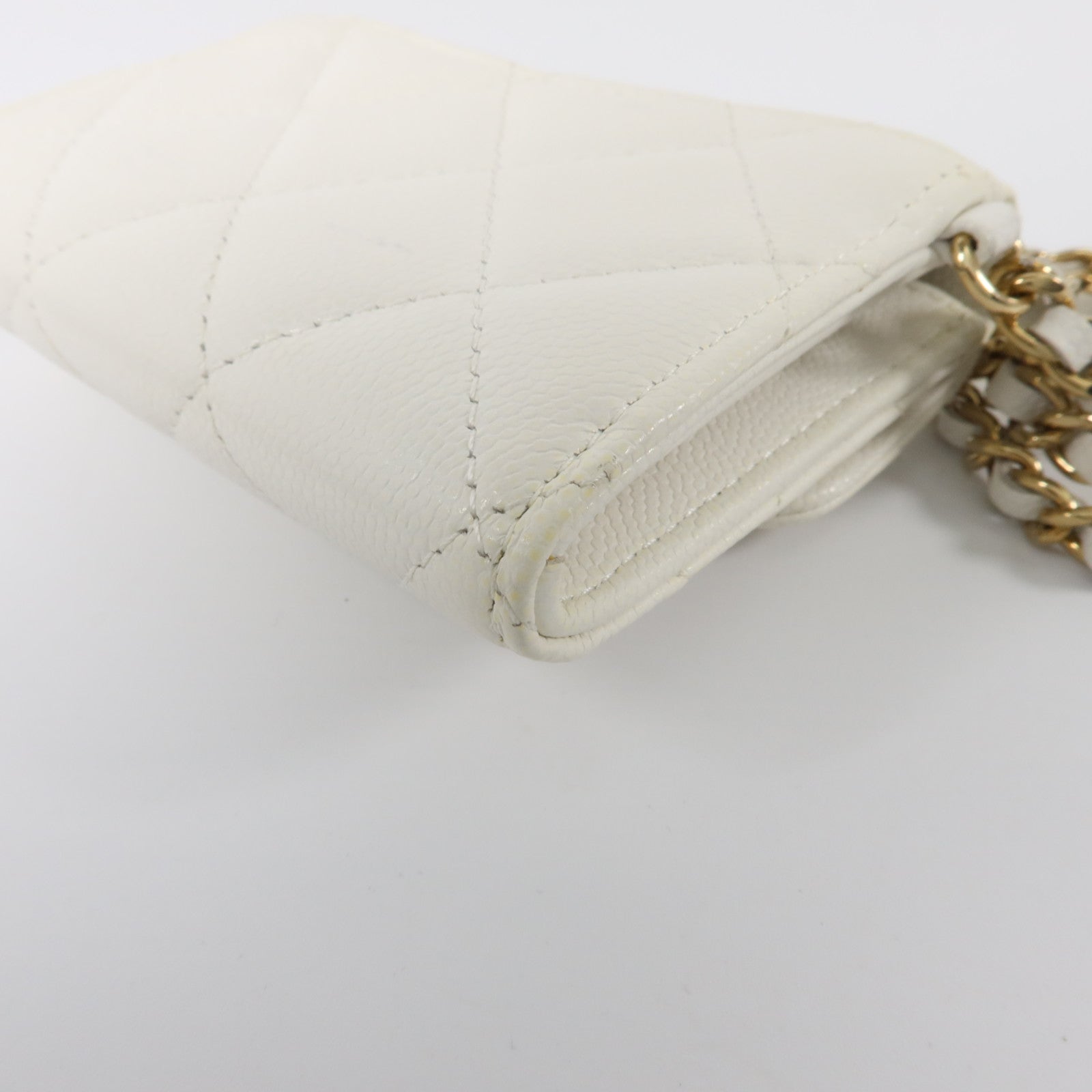 CHANEL 牛皮皮革Classic Short Wallet金扣錢包