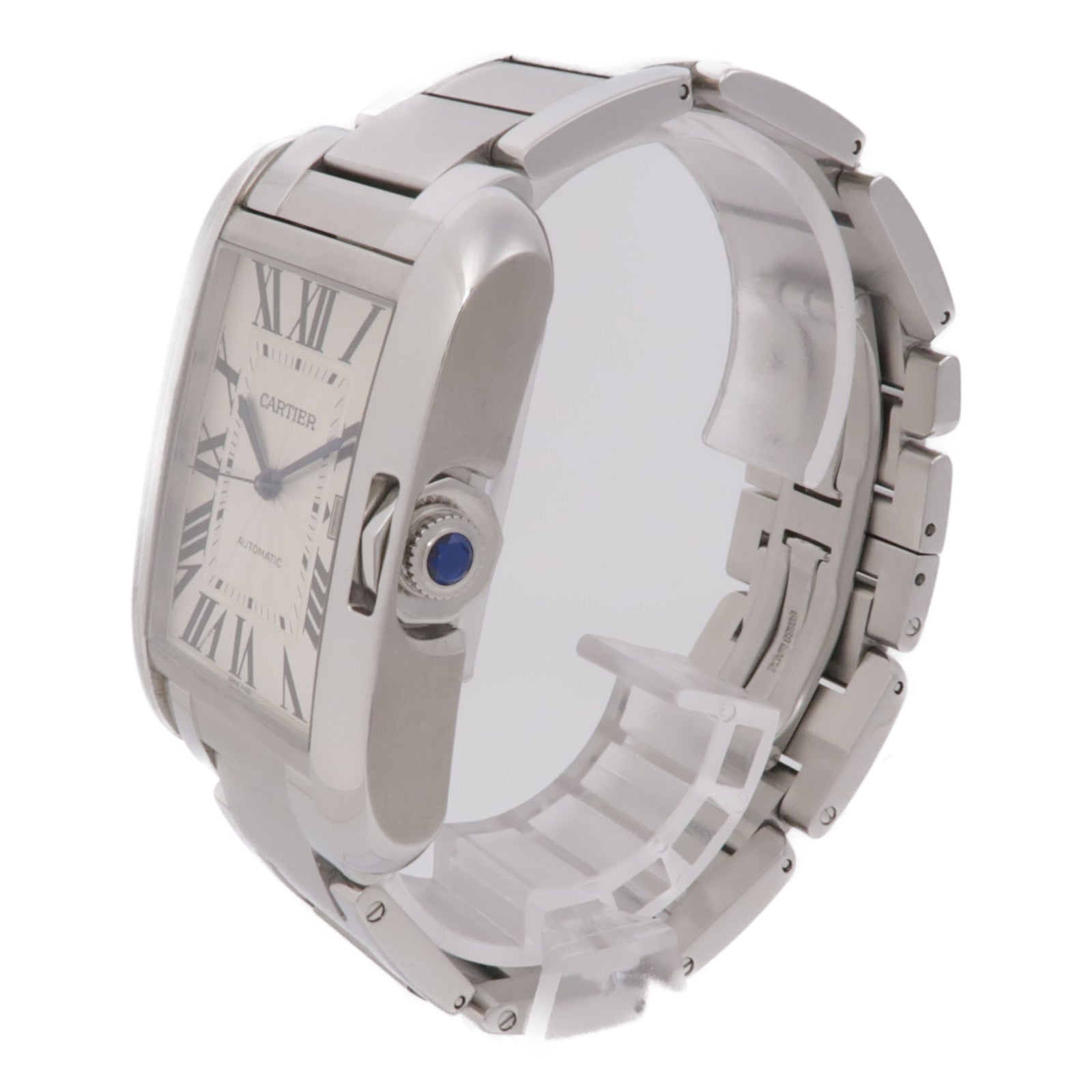 CARTIER Tank Anglaise W5310008 Automatic Watch Stainless Steel Silver