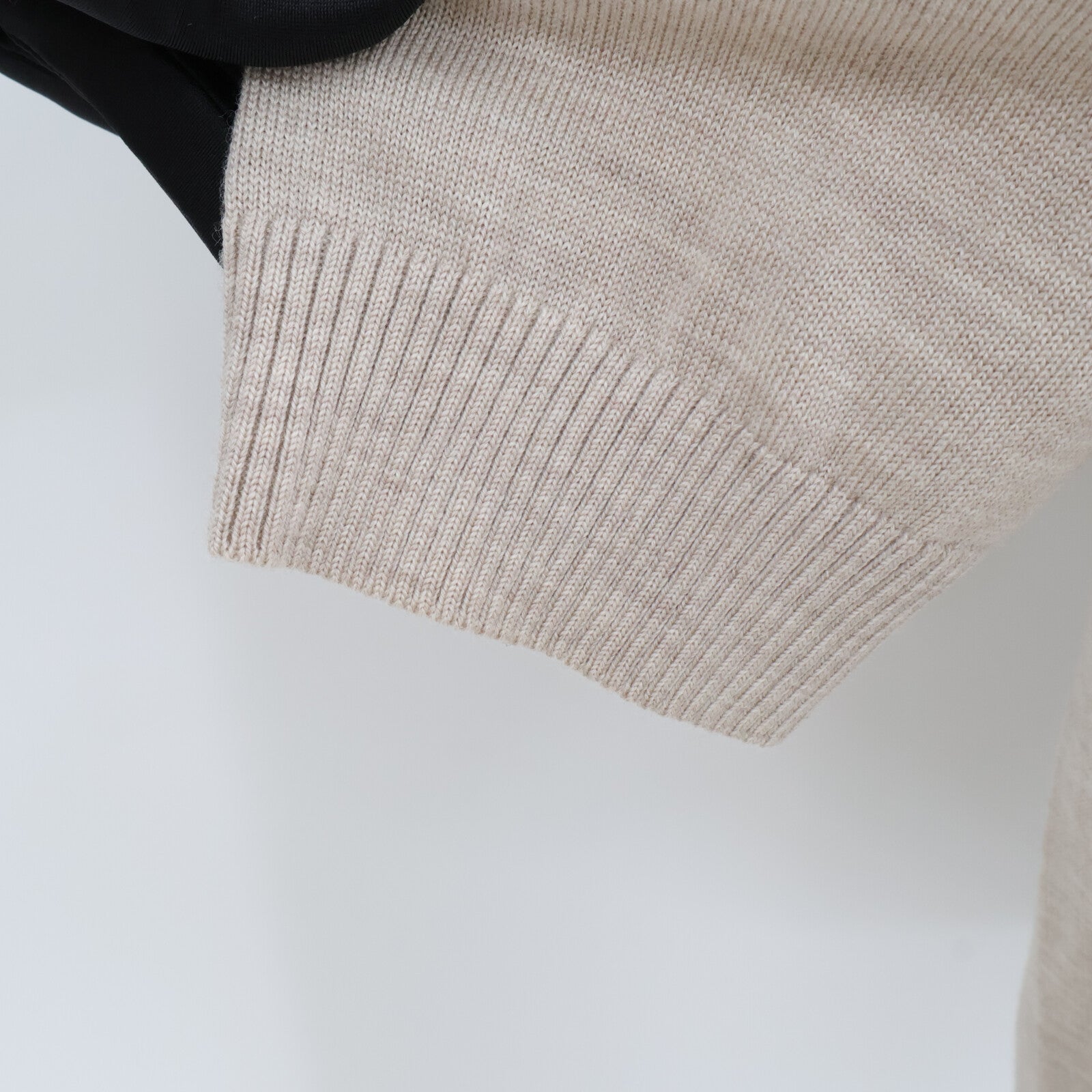 HERMES Knit/Leather Shirt針織