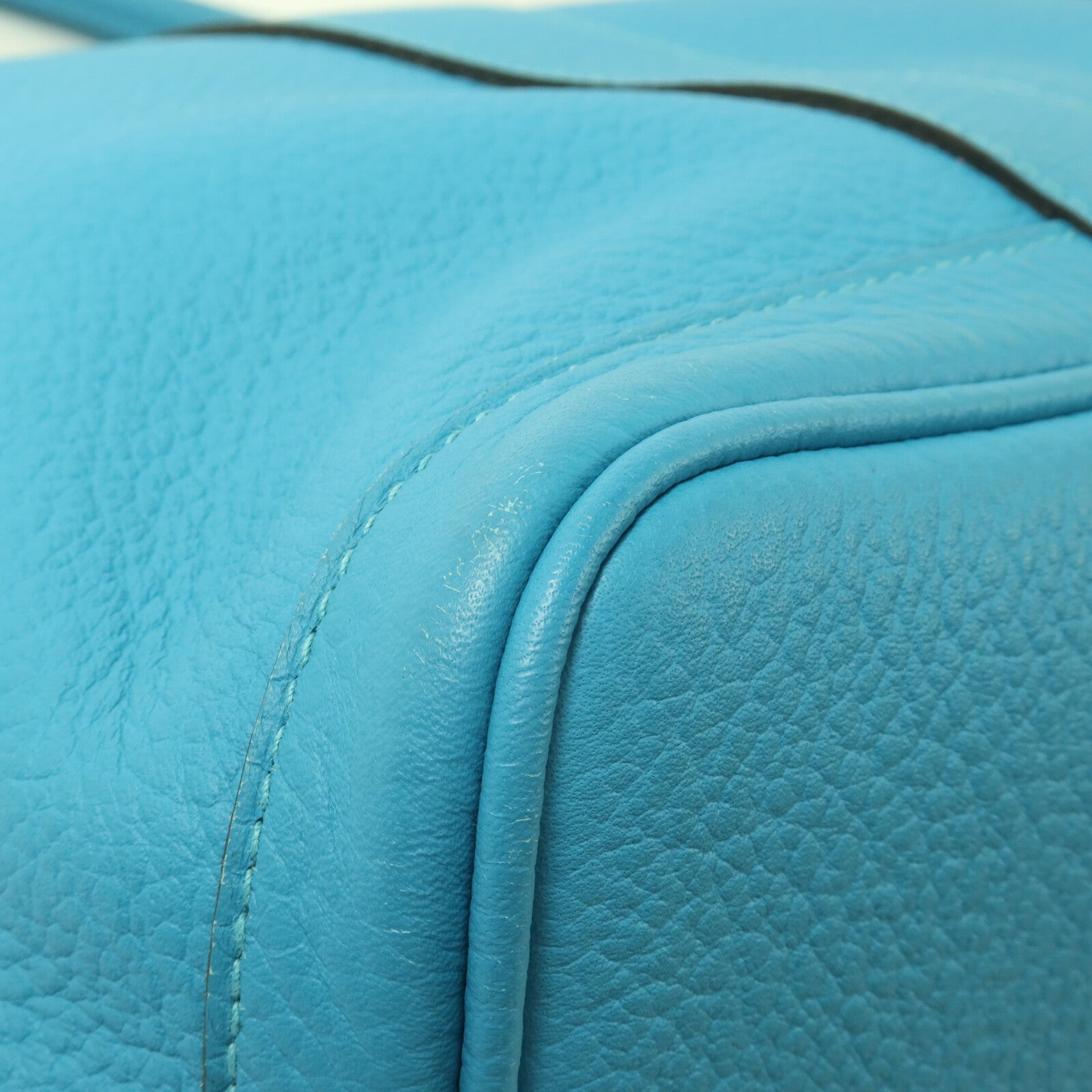 HERMES Negonda皮革Garden Party PM手挽袋Turquoise