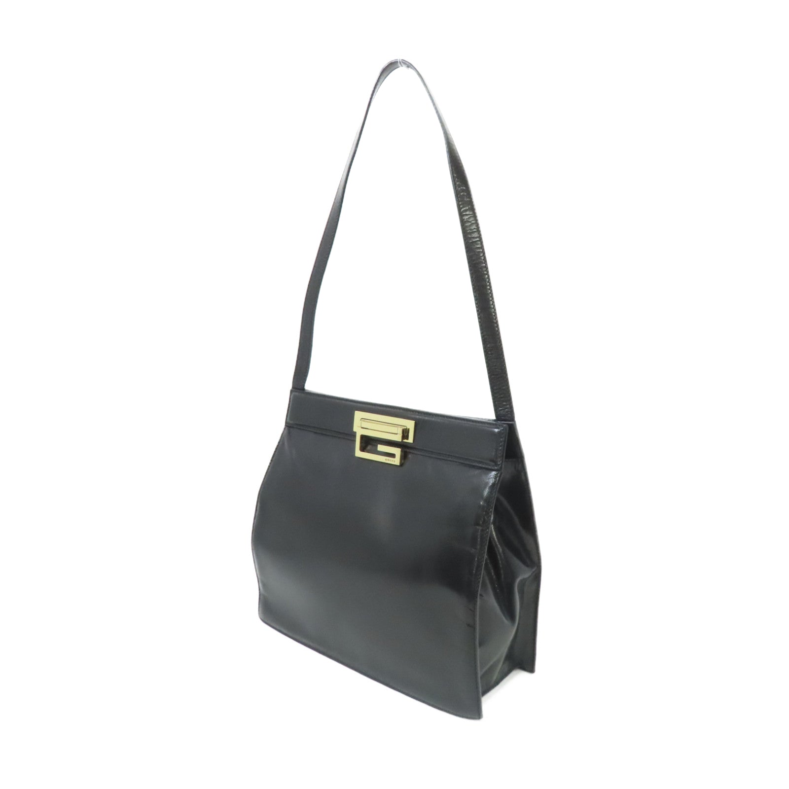 GUCCI 牛皮皮革Shoulder Bag金扣肩背袋黑色