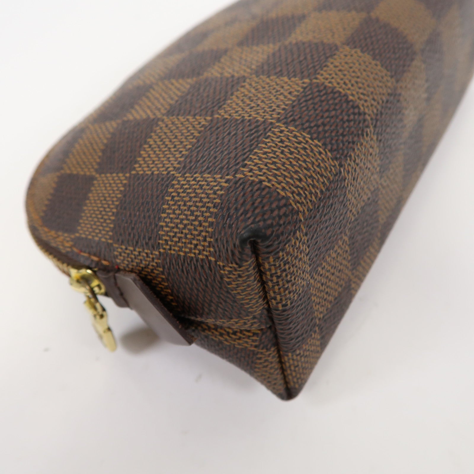 LOUIS VUITTON 【激減優惠】Damier Ebene Cosmetic Pouch PM金扣手拿包啡色