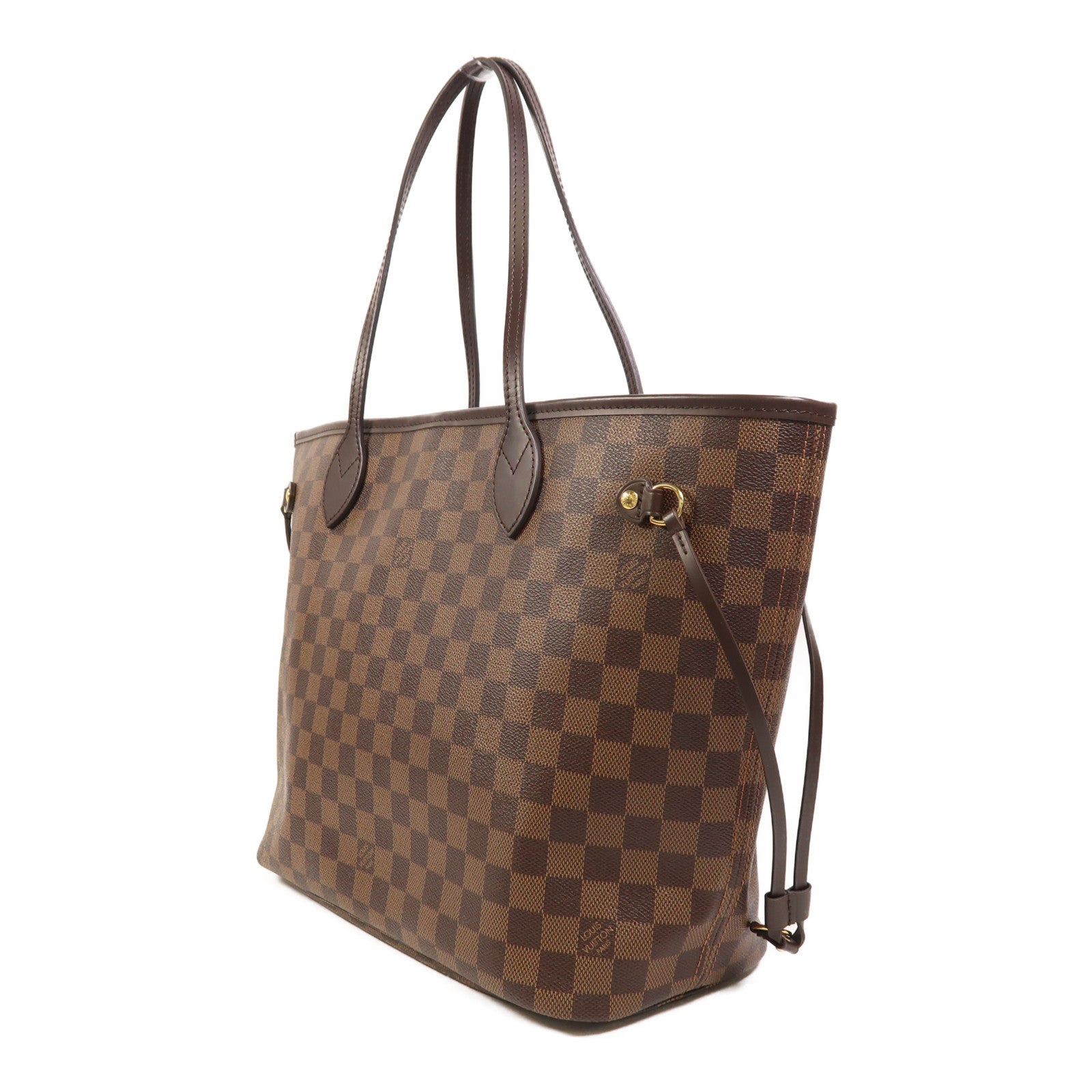 LOUIS VUITTON 【激減優惠】Damier Neverfull MM金扣手挽袋/肩背袋棕色