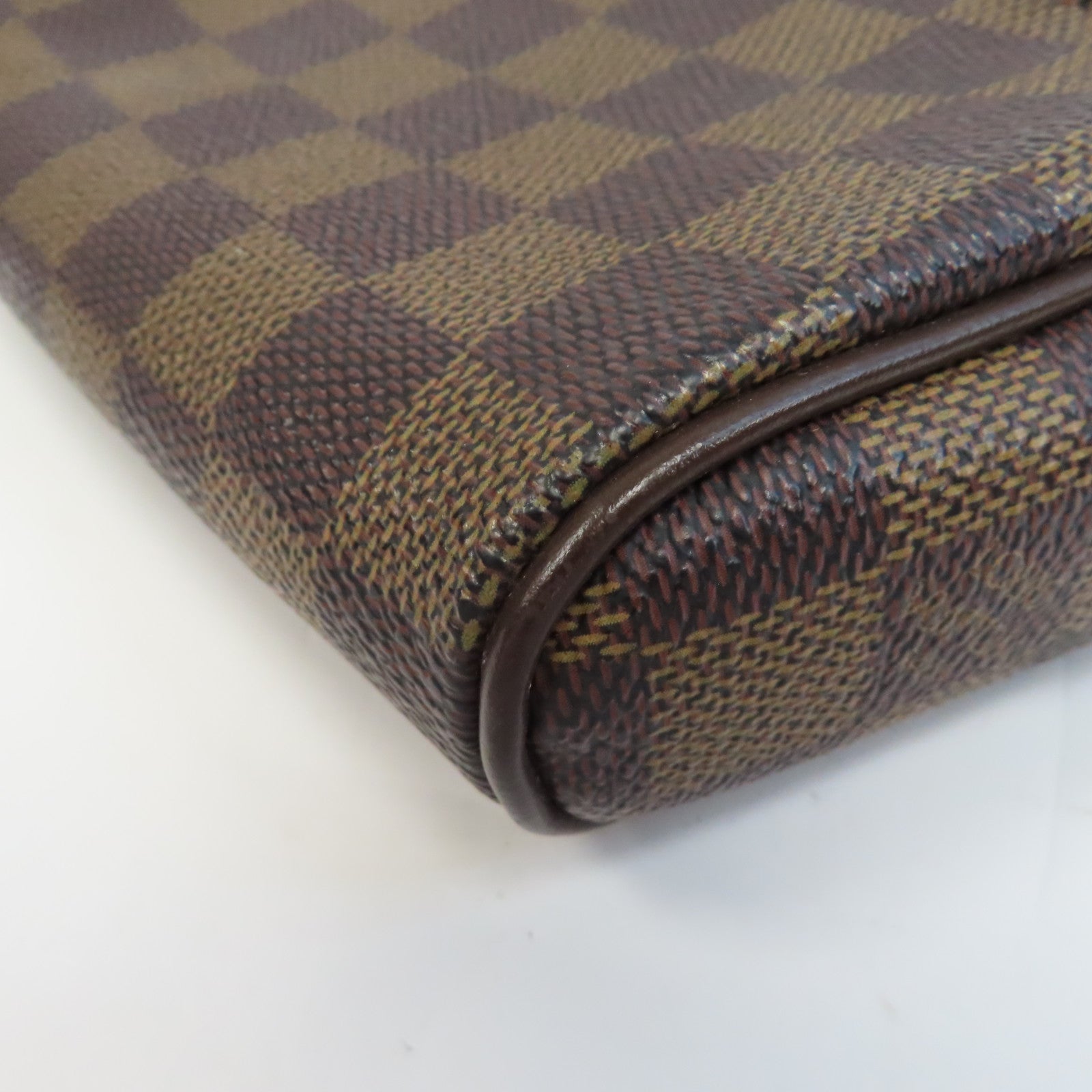 LOUIS VUITTON Damier Pochette Ipanema金扣肩背袋啡色