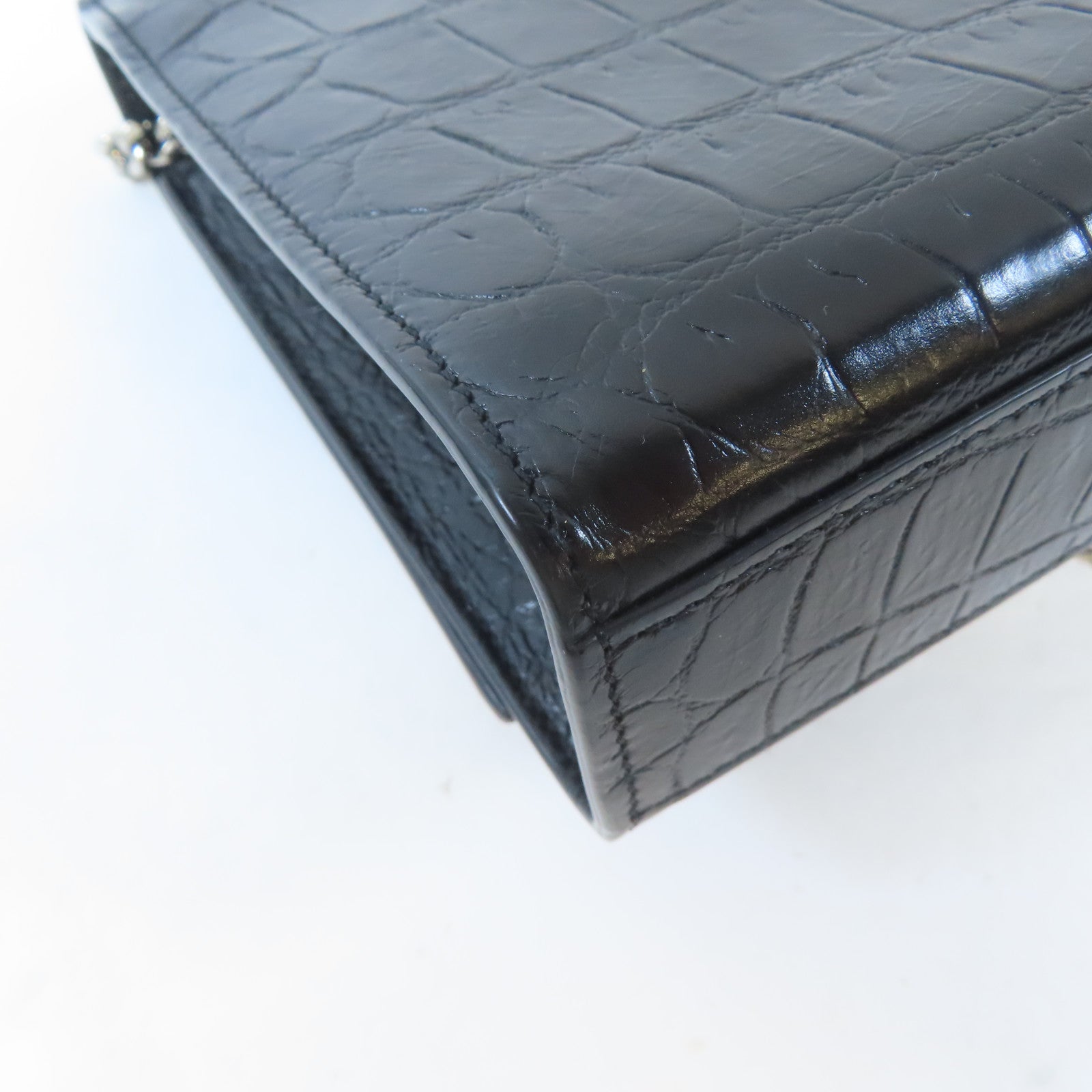 SAINT LAURENT 牛皮皮革Kate Tassel Bag銀扣鏈帶肩背袋黑色