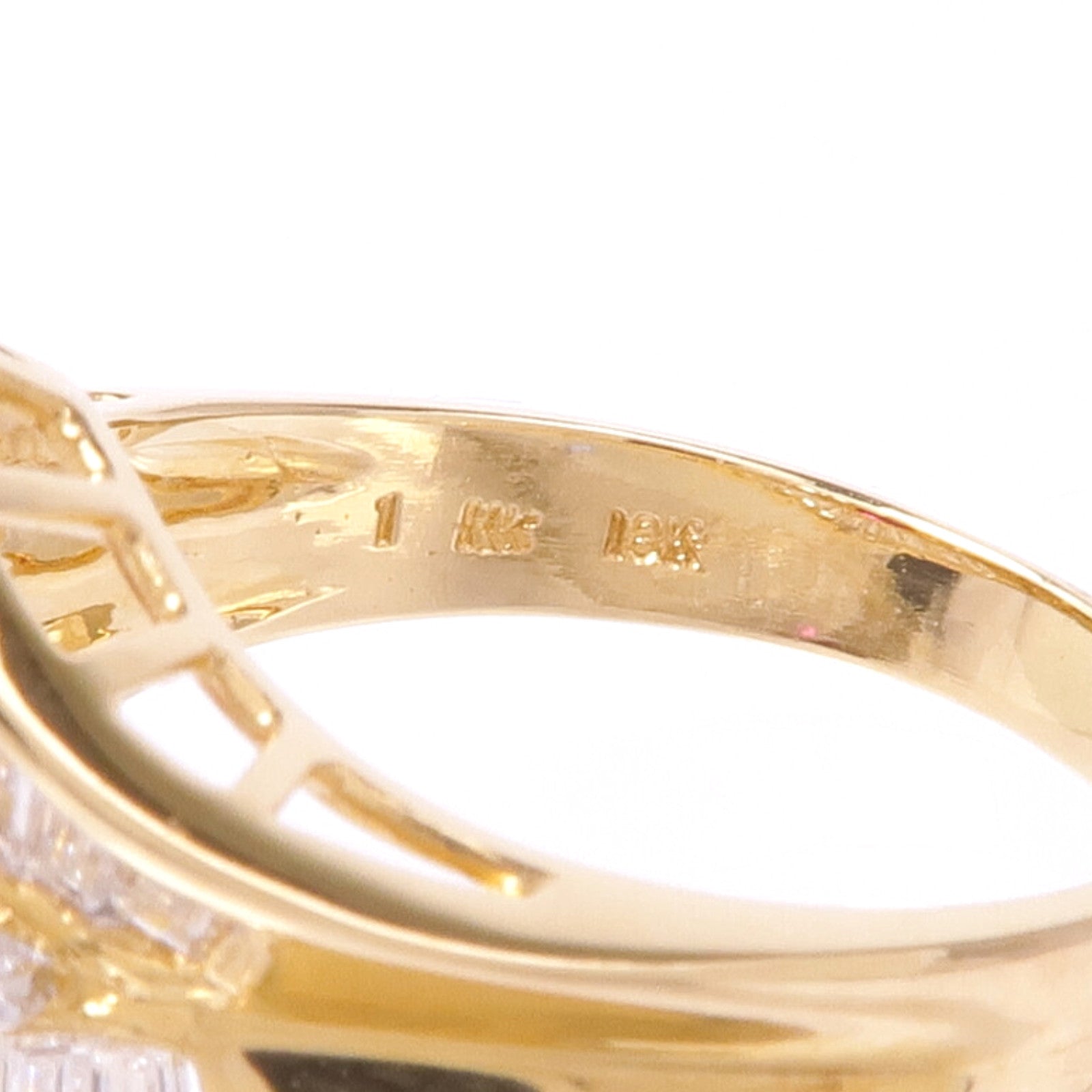 JEWELRY 18K黄金Ruby Diamond Ring紅寶石/鑽石戒指US#6.75